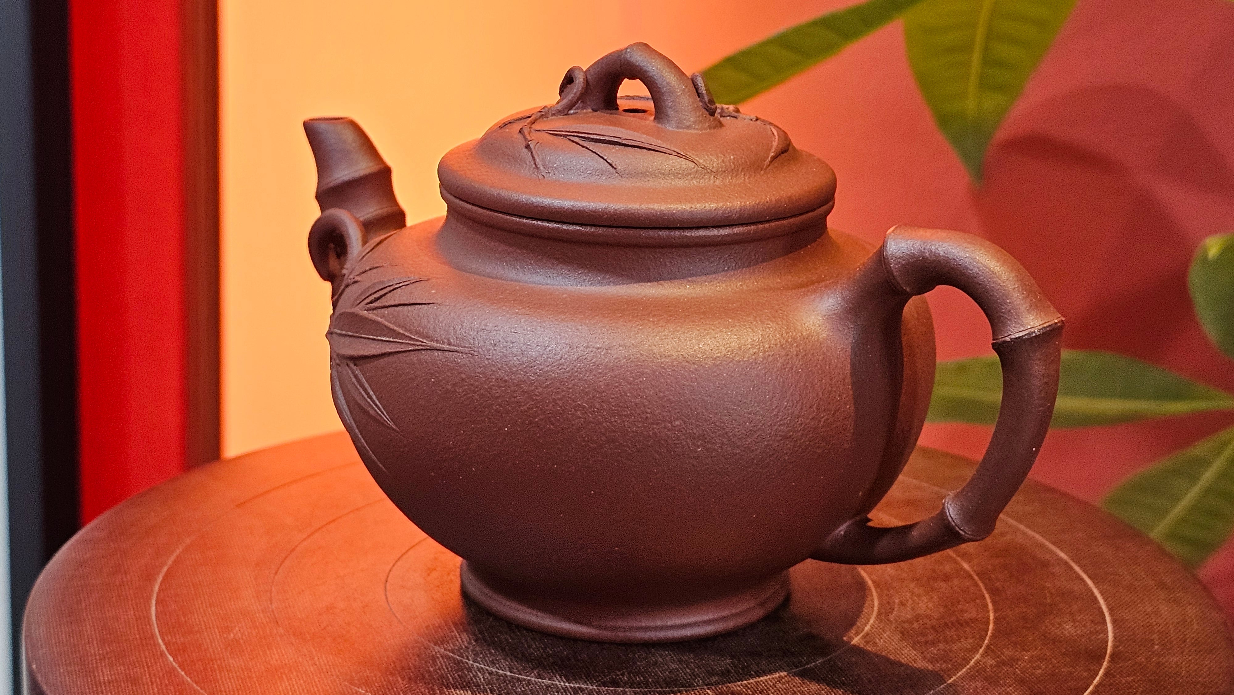 Zhu Bao Chun 竹报春, 229.3ml, Di Cao Qing Zi Ni 底槽青紫泥, by our Collaborative Craftsman Tu Xia Ying 屠暇英 ~ Congratulations to Mr K.F.! 1809hrs 3rd August 2025, Chamblee! GA.