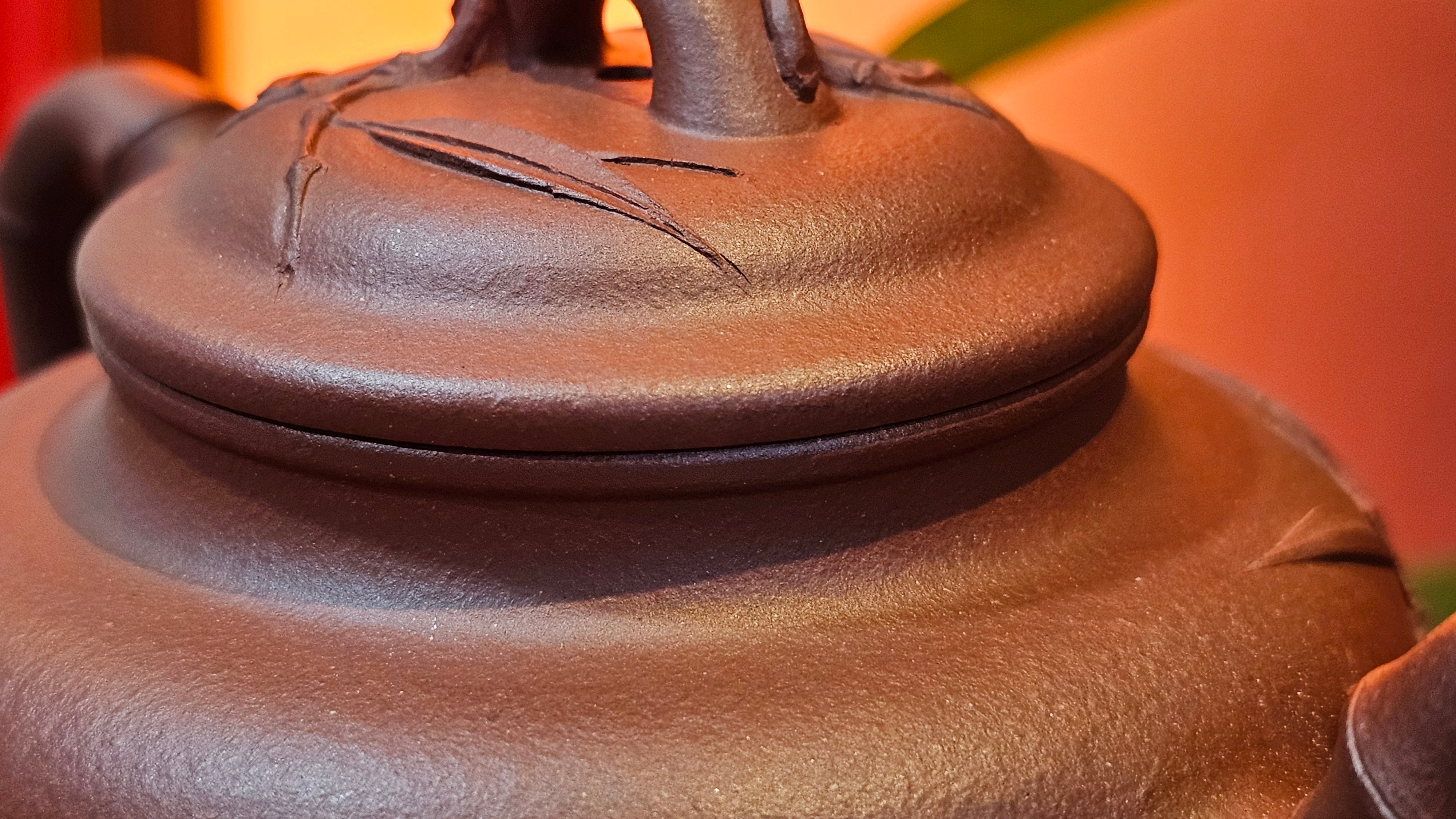 Zhu Bao Chun 竹报春, 229.3ml, Di Cao Qing Zi Ni 底槽青紫泥, by our Collaborative Craftsman Tu Xia Ying 屠暇英 ~ Congratulations to Mr K.F.! 1809hrs 3rd August 2025, Chamblee! GA.