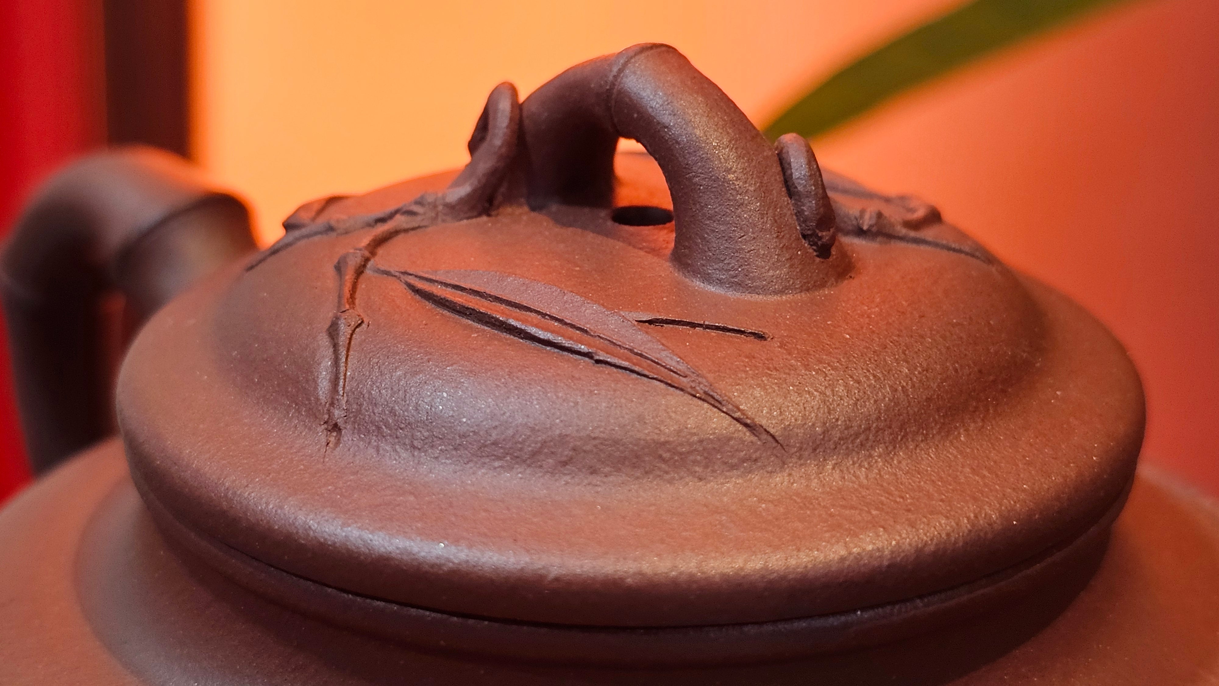 Zhu Bao Chun 竹报春, 229.3ml, Di Cao Qing Zi Ni 底槽青紫泥, by our Collaborative Craftsman Tu Xia Ying 屠暇英 ~ Congratulations to Mr K.F.! 1809hrs 3rd August 2025, Chamblee! GA.