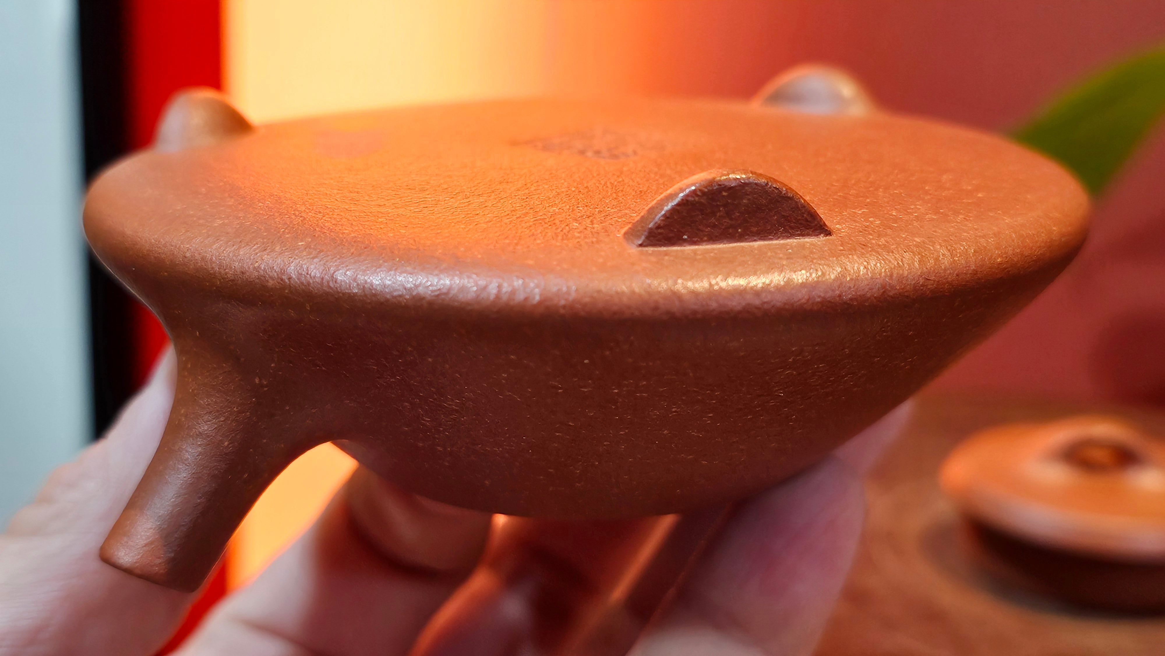 He Piao 合瓢, 146.2ml, Hong Jiang Po Ni 红降坡泥, by Craftsman Chen Gui Zhi 陈桂枝。(Red JiangPoNi is rarer than Yellow JiangPoNi, XiaoMeiYao ZhuNi & ZhaoZhuang ZhuNi) ~ Congratulations to Ms T.O.!, 1329hrs 2nd August 2025, Inverness, FL!