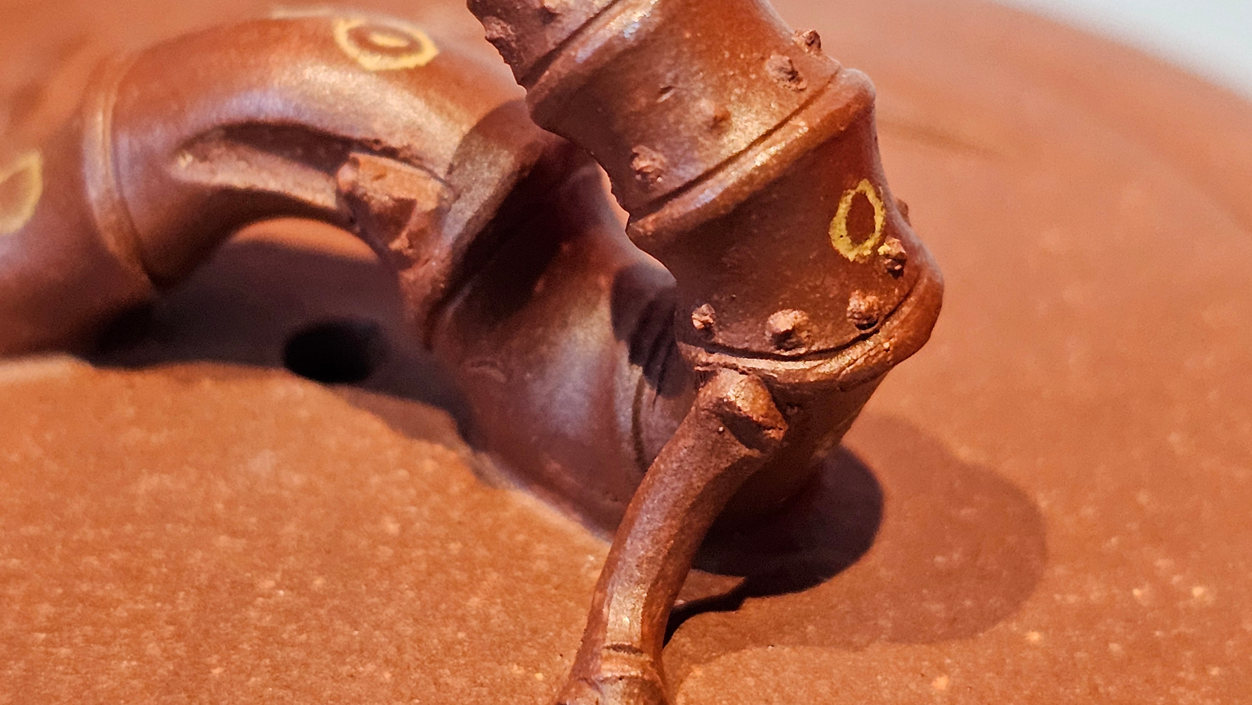 《湘妃竹段》"Xiang Fei Zhu Duan", 240.8ml, Di Cao Qing Zi Ni with Duan Ni Clay embellishments for the characteristic "Xiang Fei Bamboo" Patterns, by L4 Assoc Master Yu Chun Lei 俞春雷 ~ !Congratulations to Mr T.N., 1647hrs 3rd Aug 2025, Mississauga! Canada🇨🇦.