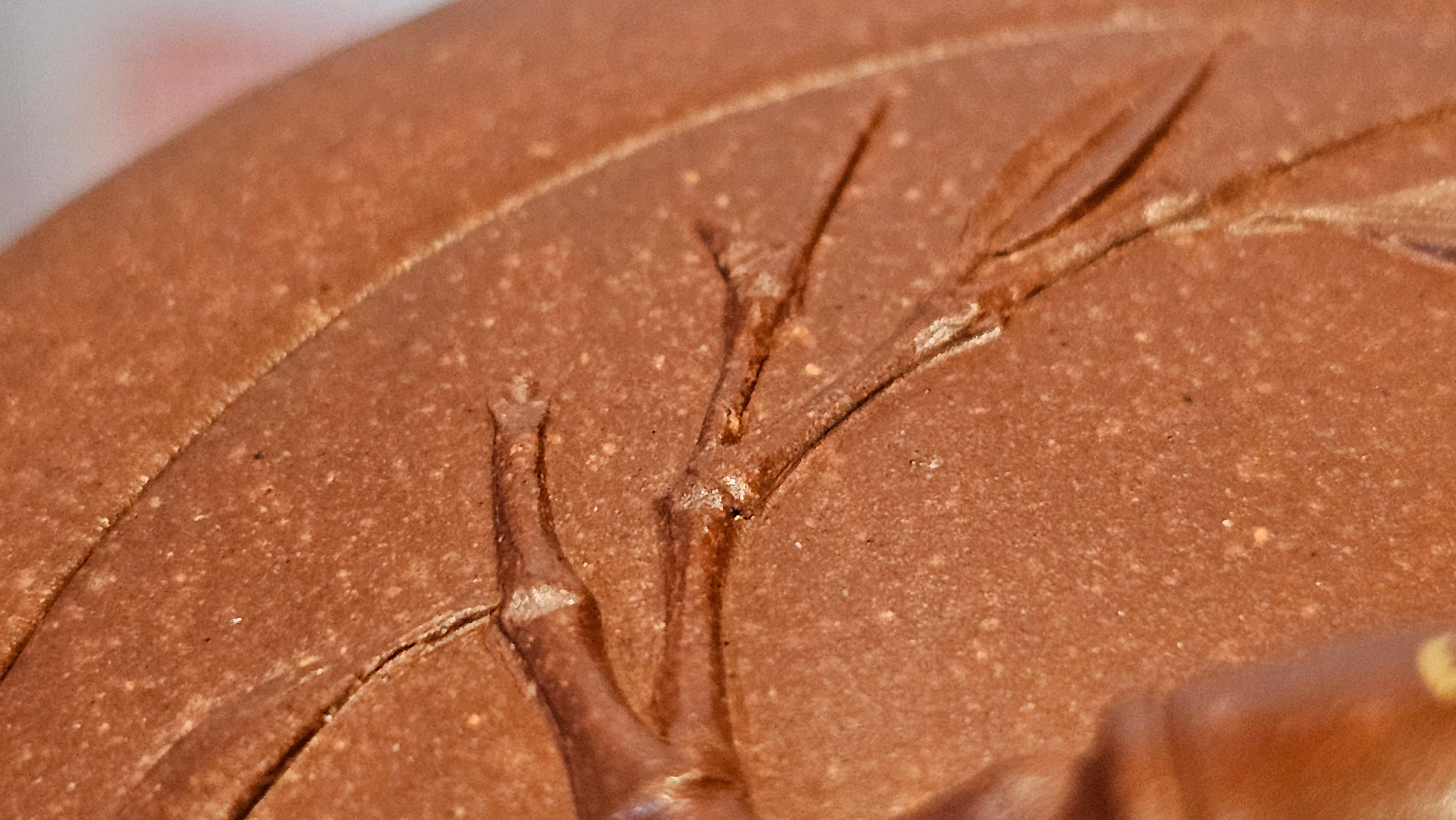 《湘妃竹段》"Xiang Fei Zhu Duan", 240.8ml, Di Cao Qing Zi Ni with Duan Ni Clay embellishments for the characteristic "Xiang Fei Bamboo" Patterns, by L4 Assoc Master Yu Chun Lei 俞春雷 ~ !Congratulations to Mr T.N., 1647hrs 3rd Aug 2025, Mississauga! Canada🇨🇦.