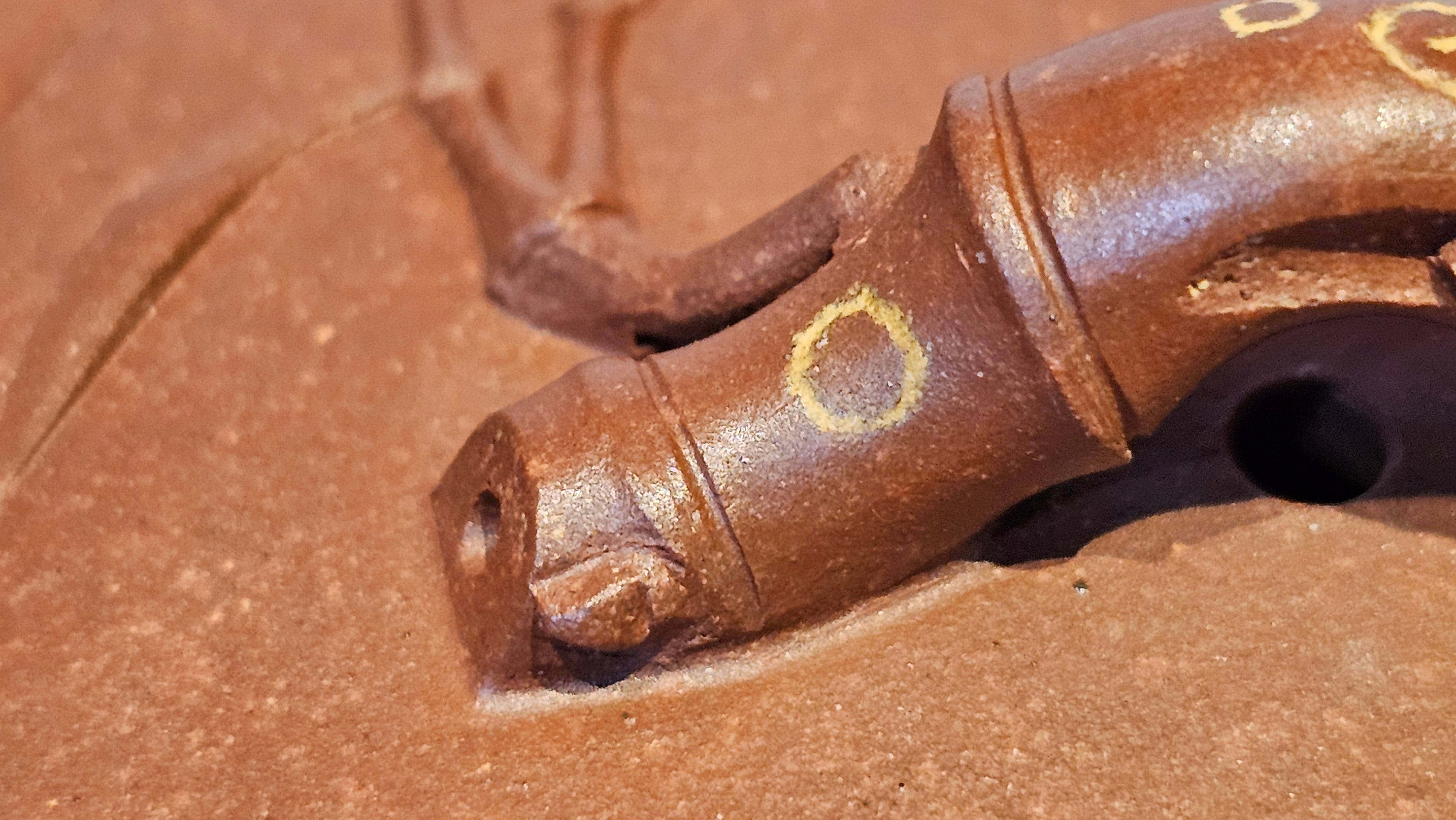 《湘妃竹段》"Xiang Fei Zhu Duan", 240.8ml, Di Cao Qing Zi Ni with Duan Ni Clay embellishments for the characteristic "Xiang Fei Bamboo" Patterns, by L4 Assoc Master Yu Chun Lei 俞春雷 ~ !Congratulations to Mr T.N., 1647hrs 3rd Aug 2025, Mississauga! Canada🇨🇦.