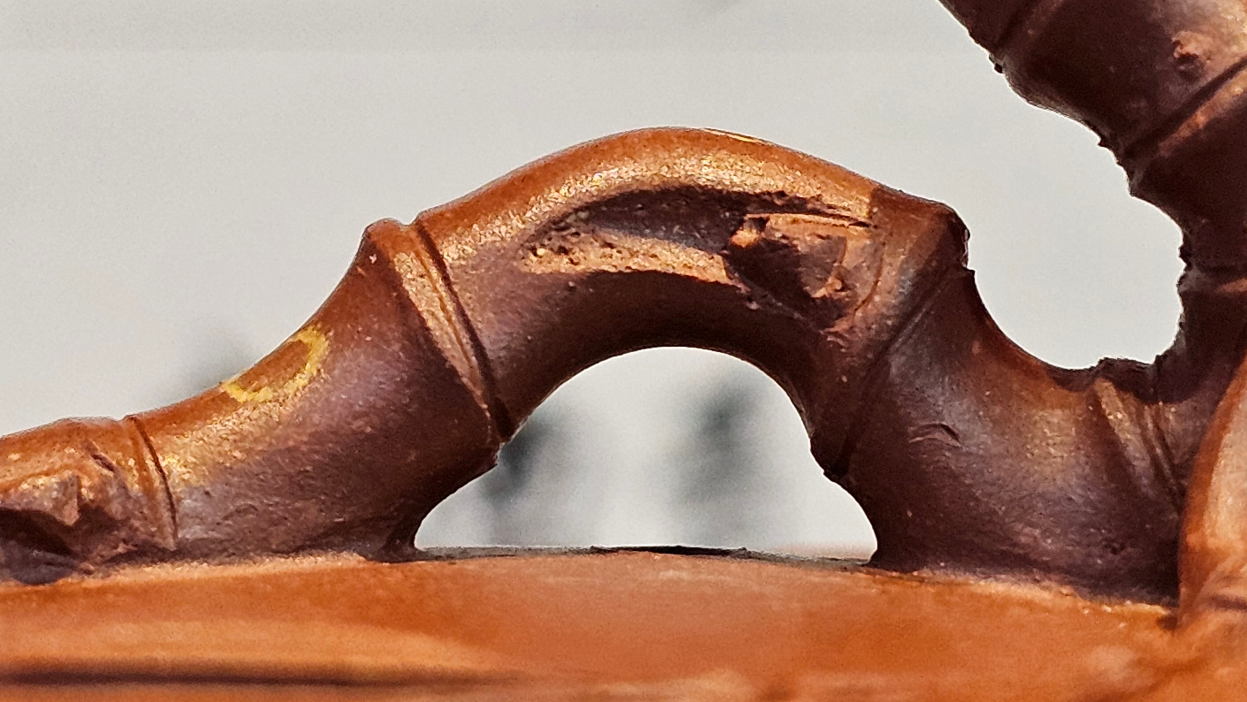 《湘妃竹段》"Xiang Fei Zhu Duan", 240.8ml, Di Cao Qing Zi Ni with Duan Ni Clay embellishments for the characteristic "Xiang Fei Bamboo" Patterns, by L4 Assoc Master Yu Chun Lei 俞春雷 ~ !Congratulations to Mr T.N., 1647hrs 3rd Aug 2025, Mississauga! Canada🇨🇦.