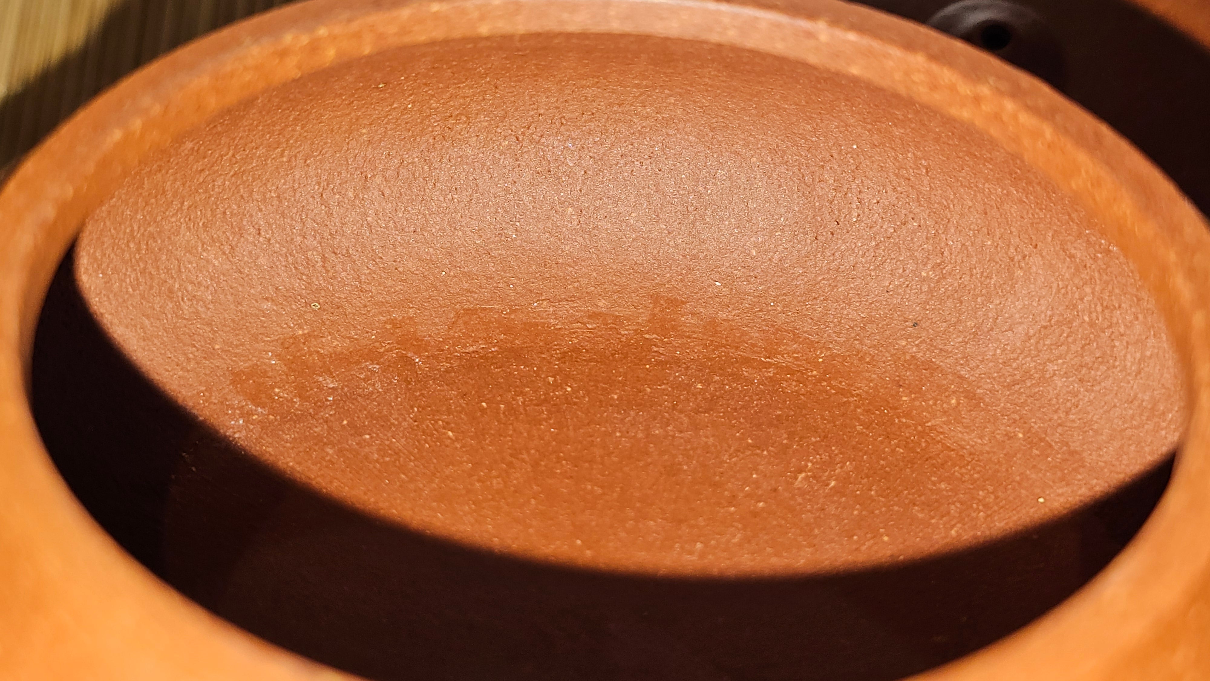 Ming Lu 明炉, 149.6ml, Hong Jiang Po Ni 红降坡泥, by our Collaborative Craftsman Chen Gui Zhi 陈桂枝。(Red JiangPoNi is rarer than Yellow JiangPoNi, XiaoMeiYao ZhuNi & ZhaoZhuang ZhuNi) ~ Congratulations to Prof J.! 2129hrs 5th August 2025, Bowie, MD.