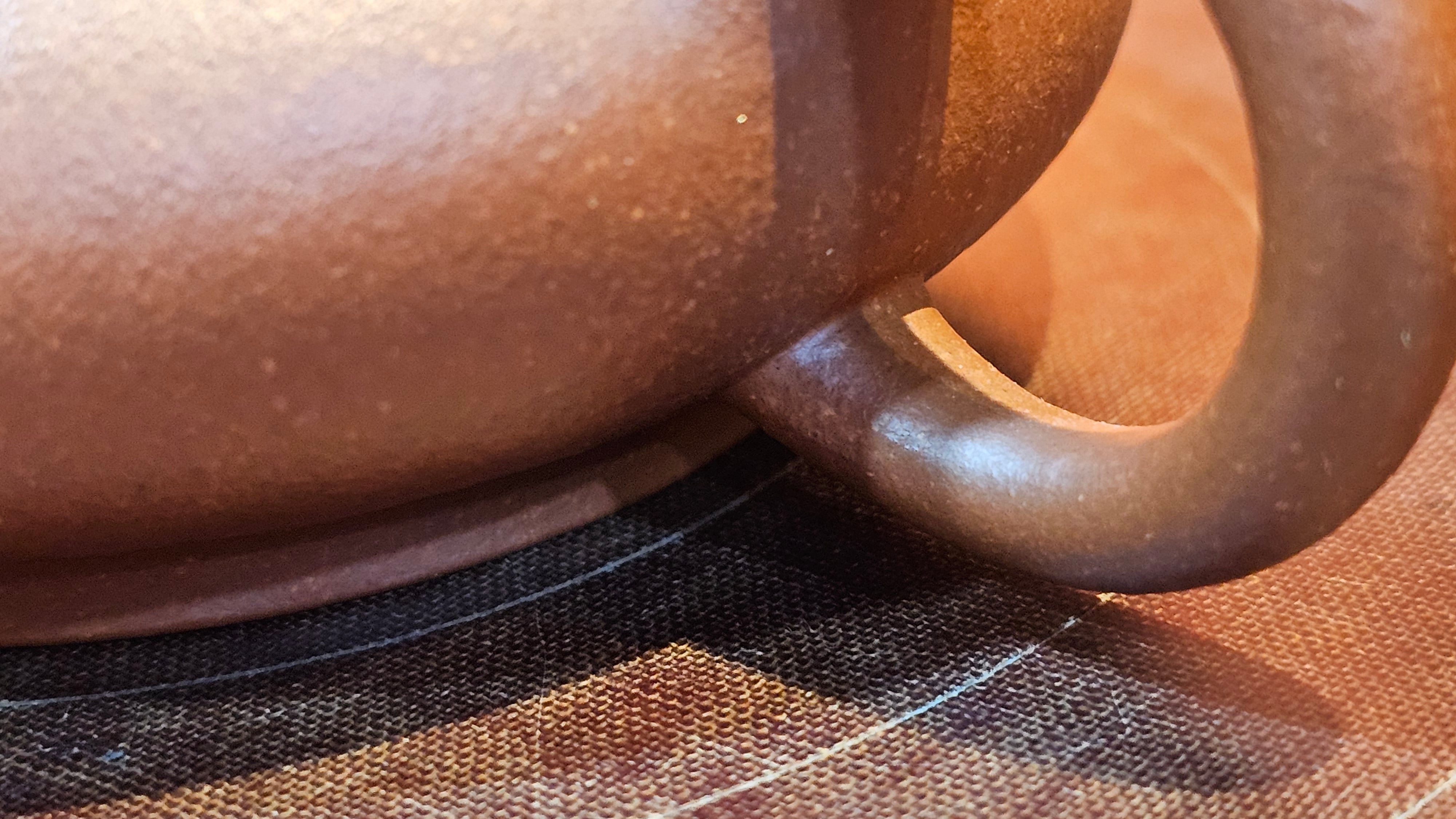 Ming Lu 明炉, 149.6ml, Hong Jiang Po Ni 红降坡泥, by our Collaborative Craftsman Chen Gui Zhi 陈桂枝。(Red JiangPoNi is rarer than Yellow JiangPoNi, XiaoMeiYao ZhuNi & ZhaoZhuang ZhuNi) ~ Congratulations to Prof J.! 2129hrs 5th August 2025, Bowie, MD.