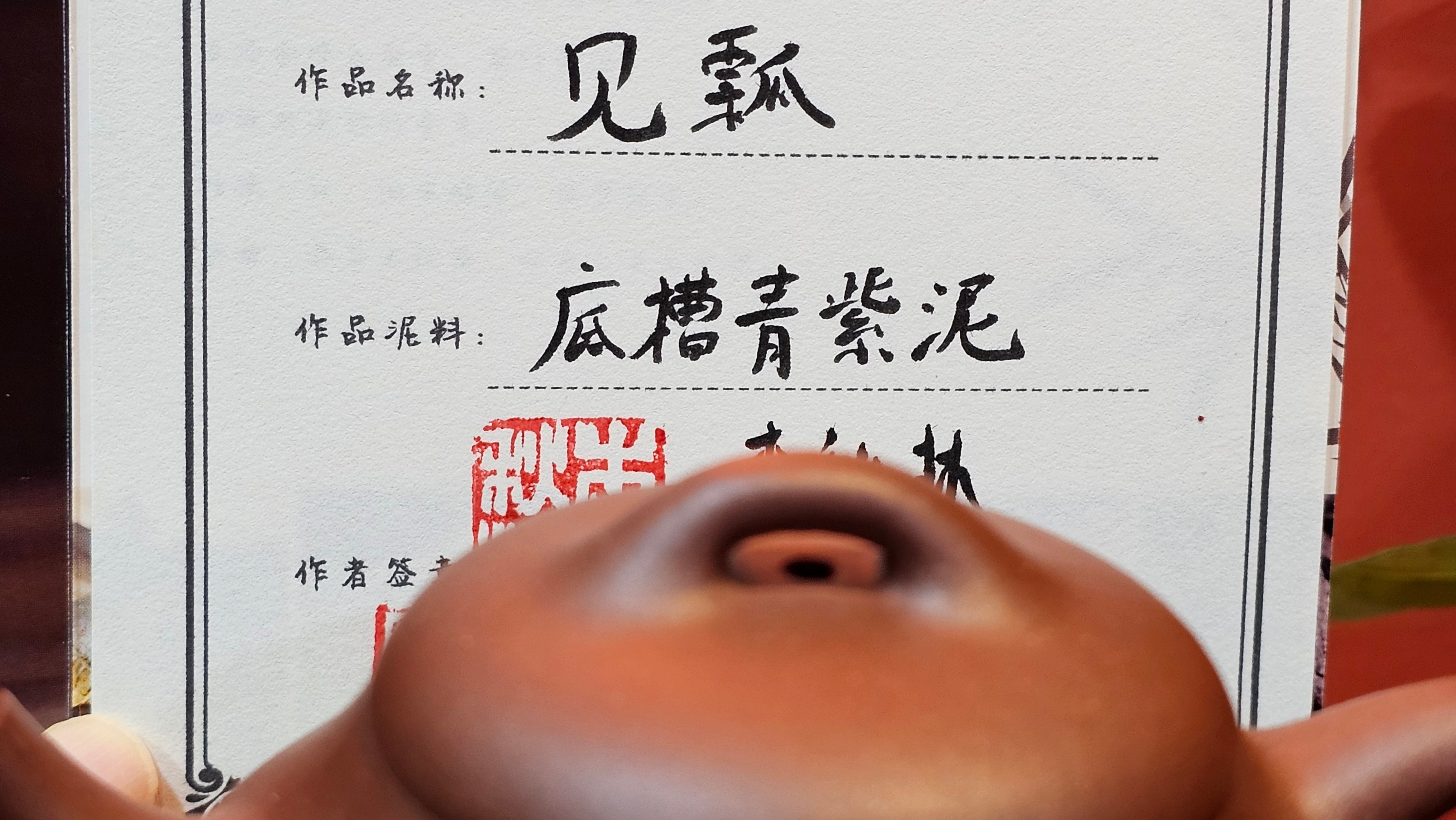 Jian Piao 见瓢, 186.6ml, Di Cao Qing Zi Ni 底槽青紫泥, by our Craftsman Li Qiu Lin 李秋林 ~!Congratulations to Mr A.A., 0617hrs!5th Oct 2025, Port Franks! Canada🇨🇦!