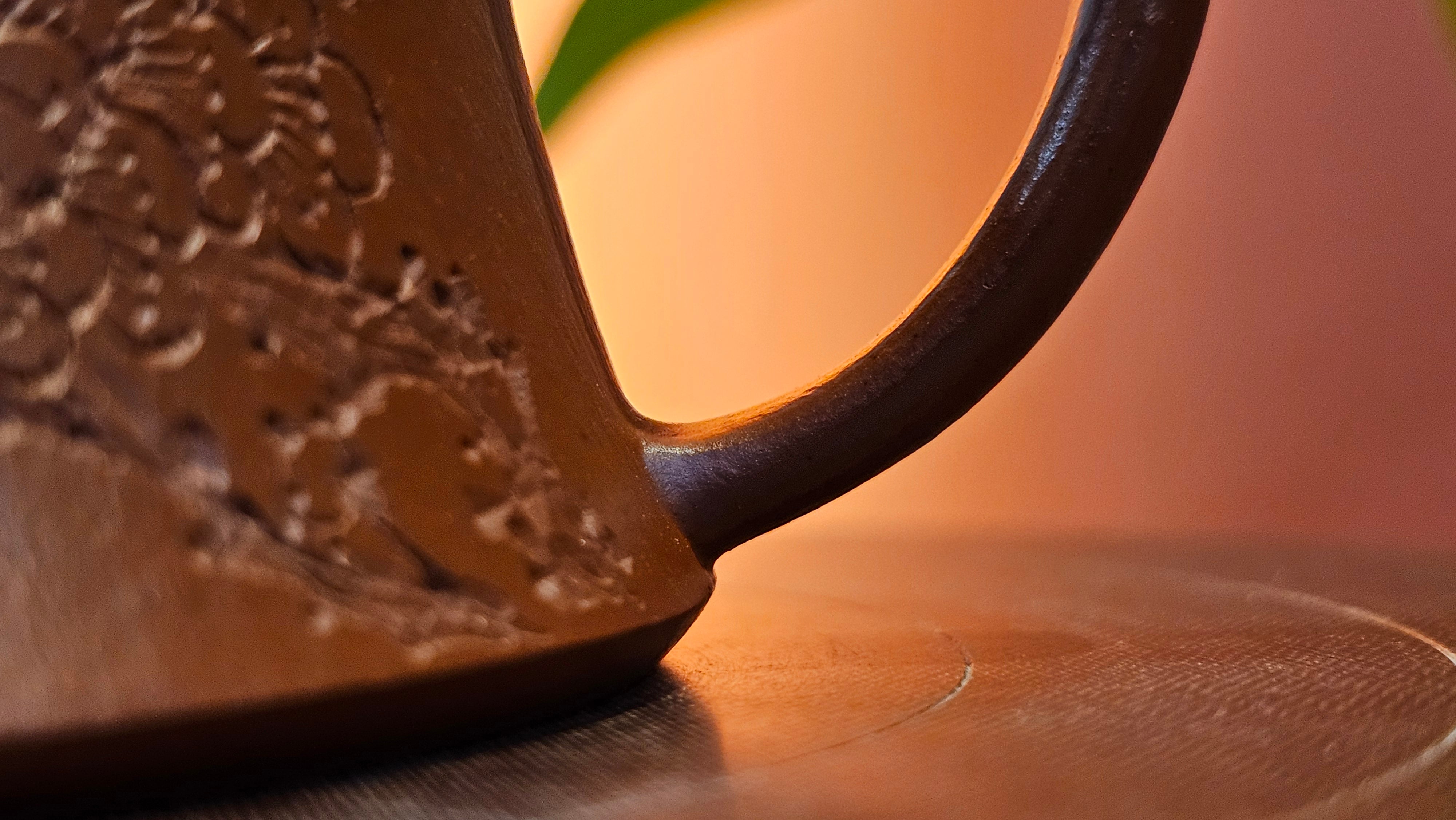 Yun Zhu 云柱 "Pillar of the Heavens", 140.6ml, Xiao Mei Yao Zhu Ni 小煤窑朱泥, by our Collaborative Craftsman Wang Hui 王慧 ~ "梅开五福" and Plum Blossoms Engraving by Craftsman Yi De Shu 一德书 ~ Congratulations to Mr M.S.! 1646hrs 6th August 2025, Southbury, CT!