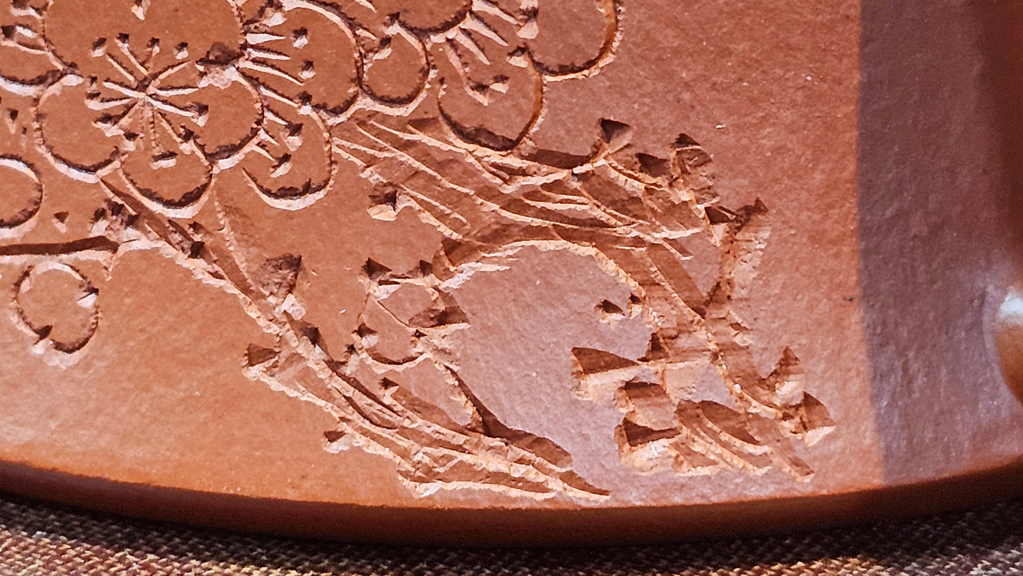 Yun Zhu 云柱 "Pillar of the Heavens", 140.6ml, Xiao Mei Yao Zhu Ni 小煤窑朱泥, by our Collaborative Craftsman Wang Hui 王慧 ~ "梅开五福" and Plum Blossoms Engraving by Craftsman Yi De Shu 一德书 ~ Congratulations to Mr M.S.! 1646hrs 6th August 2025, Southbury, CT!