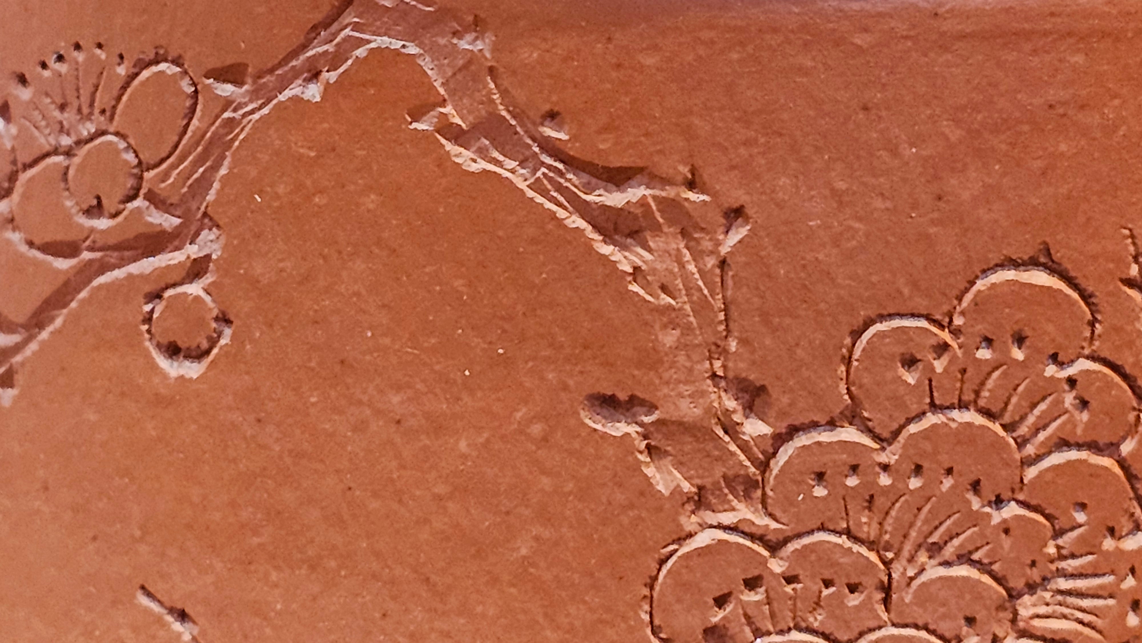 Yun Zhu 云柱 "Pillar of the Heavens", 140.6ml, Xiao Mei Yao Zhu Ni 小煤窑朱泥, by our Collaborative Craftsman Wang Hui 王慧 ~ "梅开五福" and Plum Blossoms Engraving by Craftsman Yi De Shu 一德书 ~ Congratulations to Mr M.S.! 1646hrs 6th August 2025, Southbury, CT!