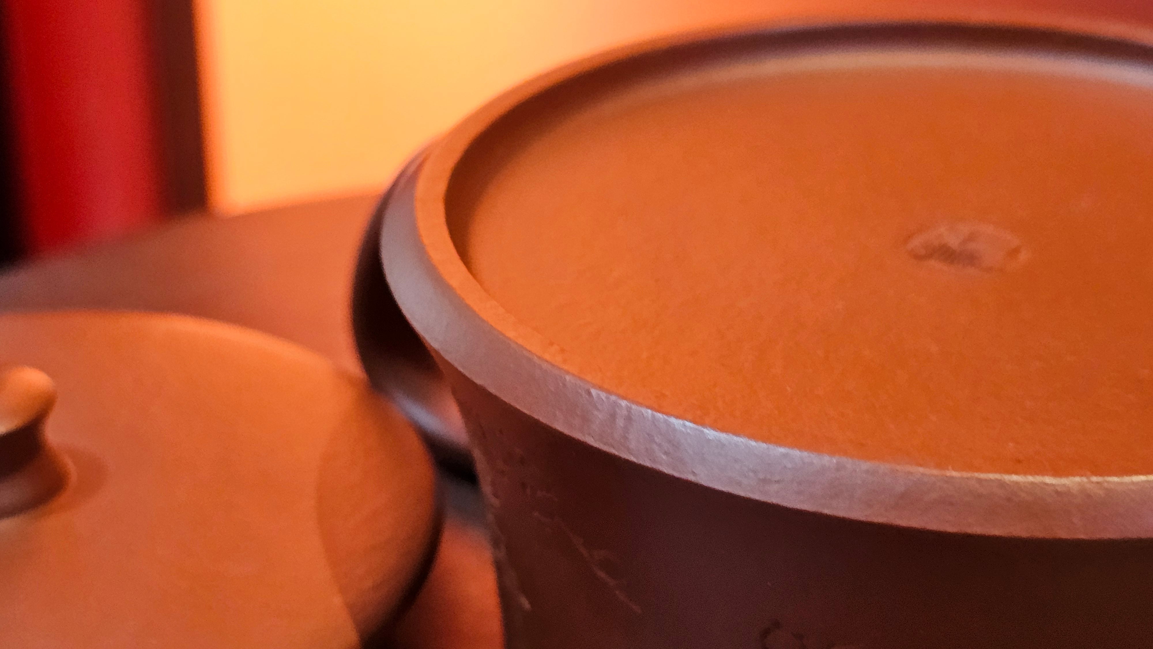 Yun Zhu 云柱 "Pillar of the Heavens", 140.6ml, Xiao Mei Yao Zhu Ni 小煤窑朱泥, by our Collaborative Craftsman Wang Hui 王慧 ~ "梅开五福" and Plum Blossoms Engraving by Craftsman Yi De Shu 一德书 ~ Congratulations to Mr M.S.! 1646hrs 6th August 2025, Southbury, CT!