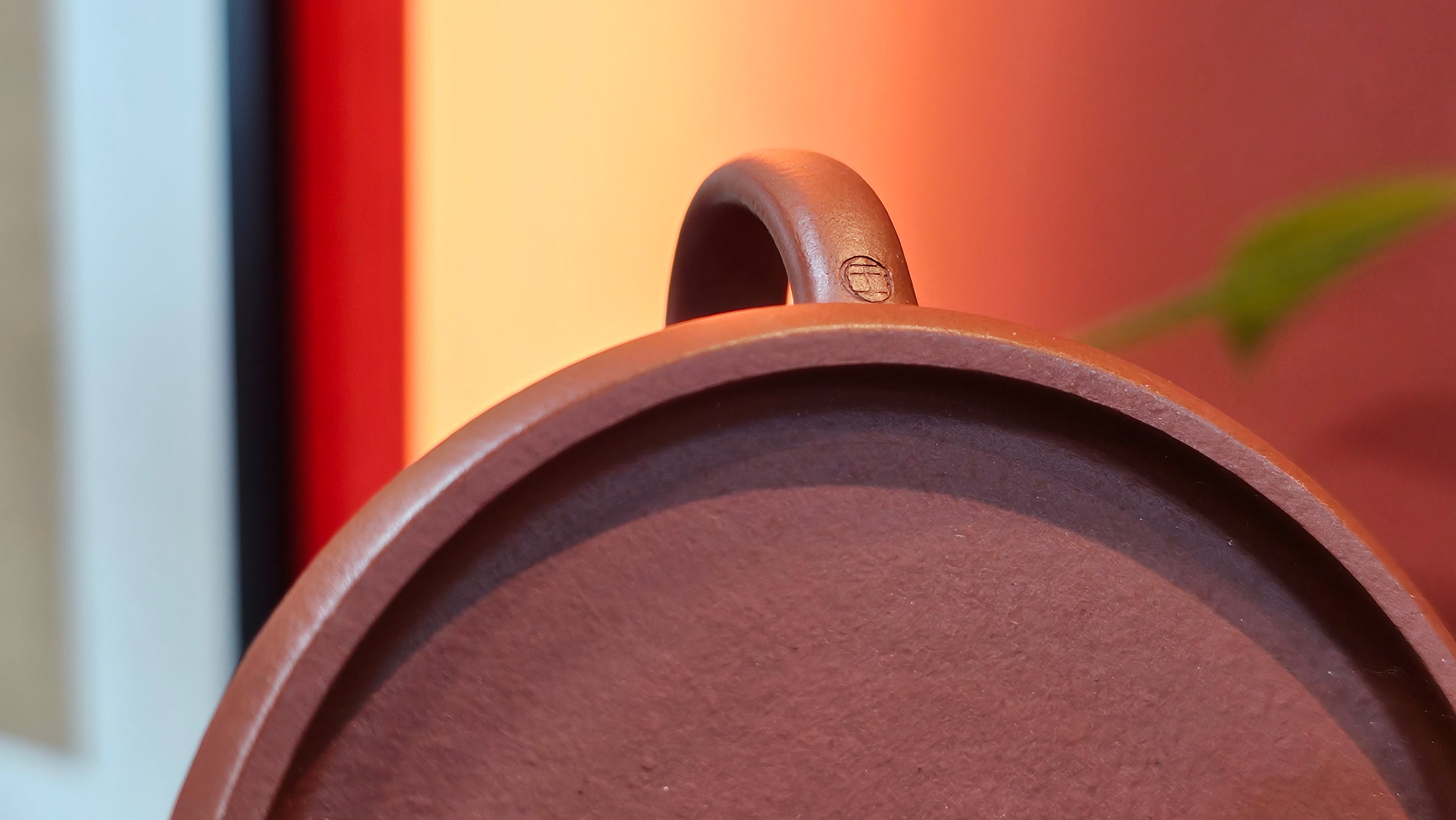 Yun Zhu 云柱 "Pillar of the Heavens", 140.6ml, Xiao Mei Yao Zhu Ni 小煤窑朱泥, by our Collaborative Craftsman Wang Hui 王慧 ~ "梅开五福" and Plum Blossoms Engraving by Craftsman Yi De Shu 一德书 ~ Congratulations to Mr M.S.! 1646hrs 6th August 2025, Southbury, CT!