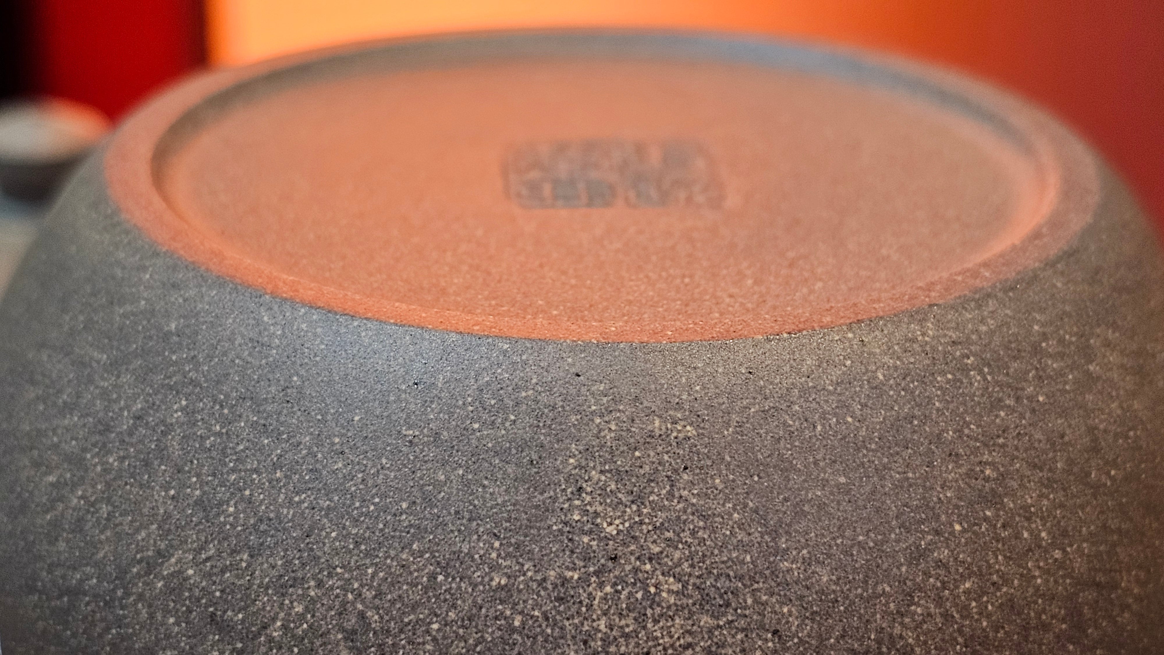 Wu Nian Hu《无念壶》, 162.8ml, Qing Hui Duan 青灰段泥, by our Craftsman Zhang Huan 张欢, Engraving by Craftsman Nan Shan Lao Ren 南山老人 ~ Congratulations!to Ms M.L., 0853hrs 6th August 2025, Phoenix, AZ!