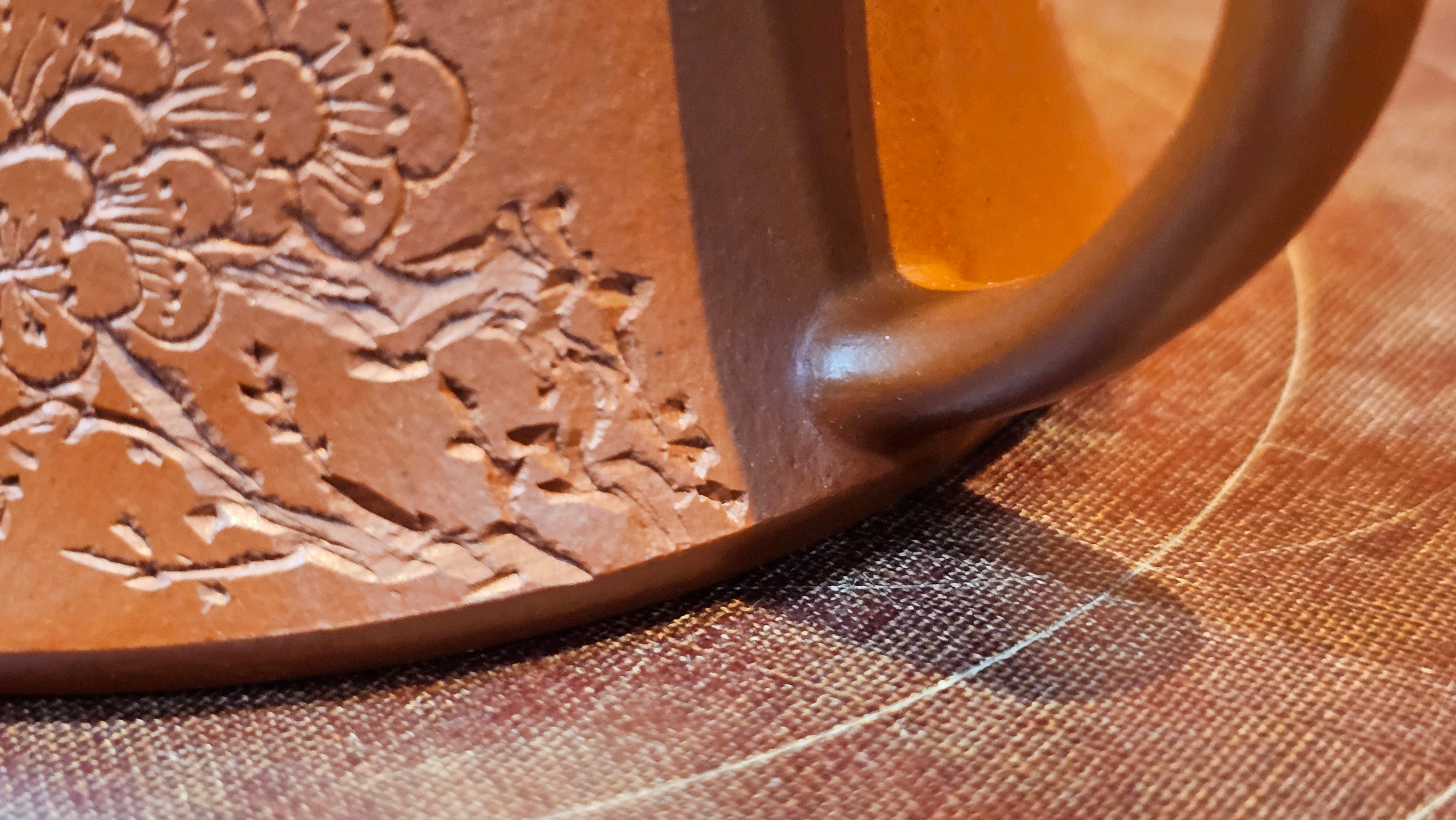 Yun Zhu 云柱 "Pillar of the Heavens", 138.1ml, Xiao Mei Yao Zhu Ni, by our Collaborative Craftsman Wang Hui 王慧 ~ "梅开五福" and Plum Blossoms Engraving by Craftsman Yi De Shu 一德书 ~ Congratulations to!Tea Sommr A.M., 1238hrs 16th August 2025, Padua, Italy🇮🇹!