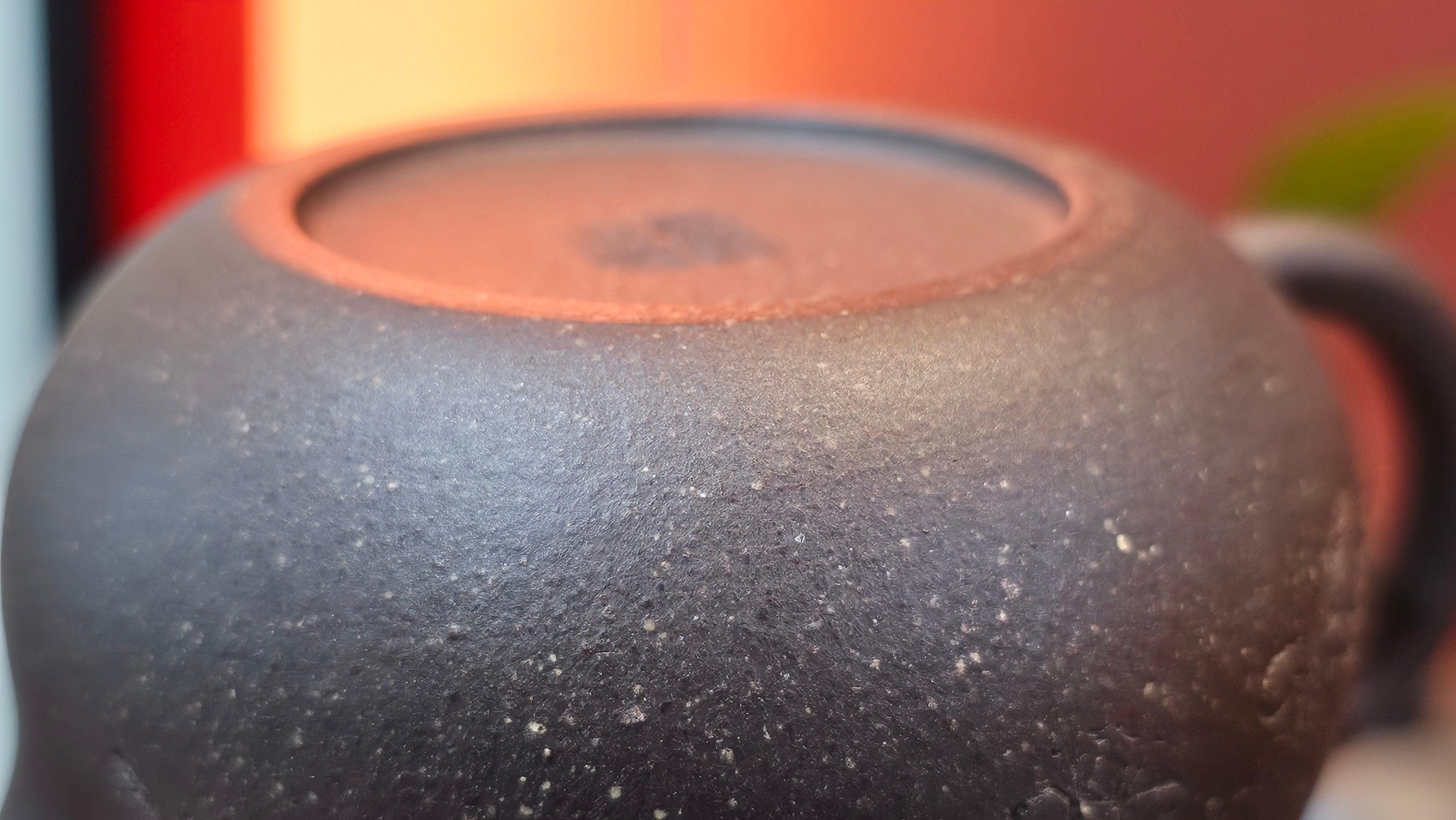 Du Zhi Hu《笃志壶》, 173.8ml, Hei Zi Ni 黑紫泥, by our Craftsman Zhang Huan 张欢, Calligraphy and Plum Blossoms Engraving by Craftsman Yi Cheng 逸成 ~!Congratulations to Ms J.C.! 0347hrs 9th August 2025, Los Angeles, CA.