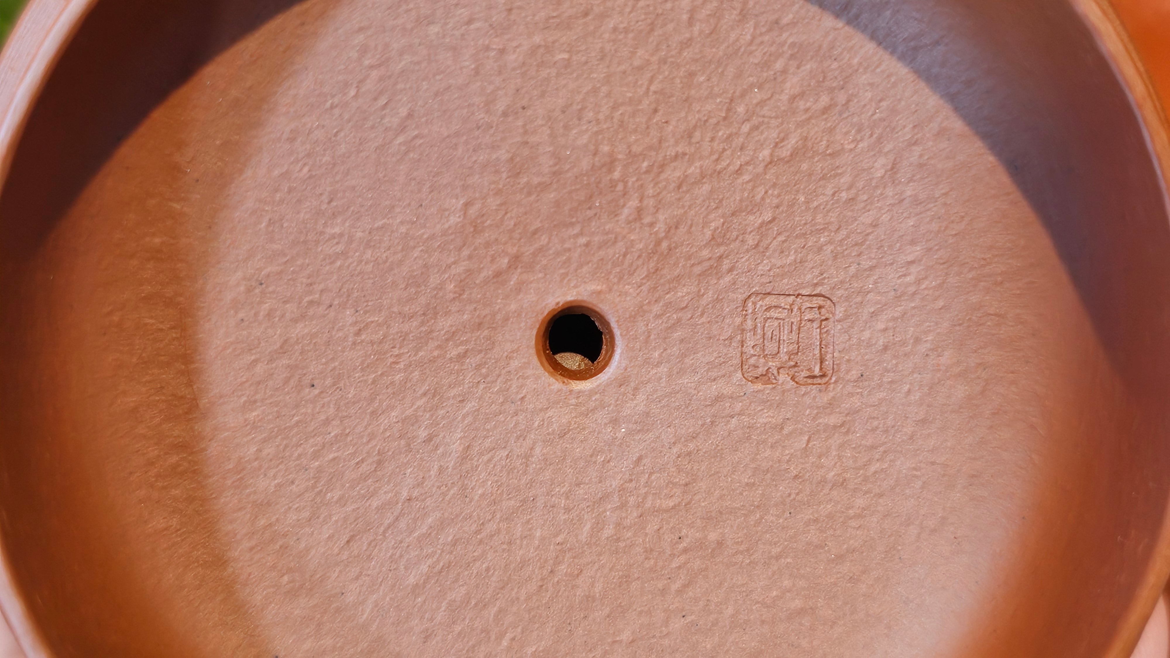 Jing Zhou Shi Piao 景舟石瓢, 276.3ml, Xiao Mei Yao Zhu Ni 小煤窑朱泥, by Craftsman Wang Xing 王兴; "暗香疏影" and Plum Blossoms Engraving by Craftsman Yi De Shu 一德书 ~!Congratulations to Prof A.G.! 0833hrs 10th August 2025! Long Beach, CA!