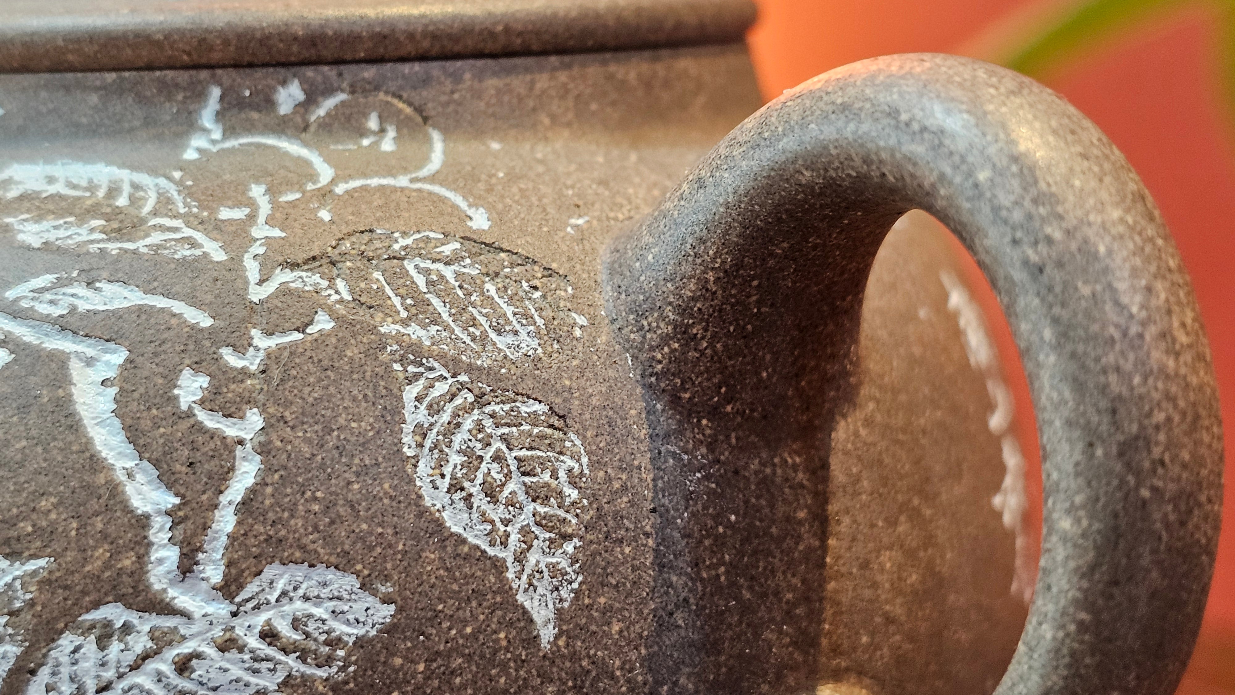 Wu Nian Hu《无念壶》, 160.6ml, Qing Hui Duan 青灰段泥, by our Craftsman Zhang Huan 张欢, Engraving by Craftsman Nan Shan Lao Ren 南山老人 ~ Congratulations to Mr T.N.! 0236hrs 10th August 2025, Mississauga! Canada🇨🇦!