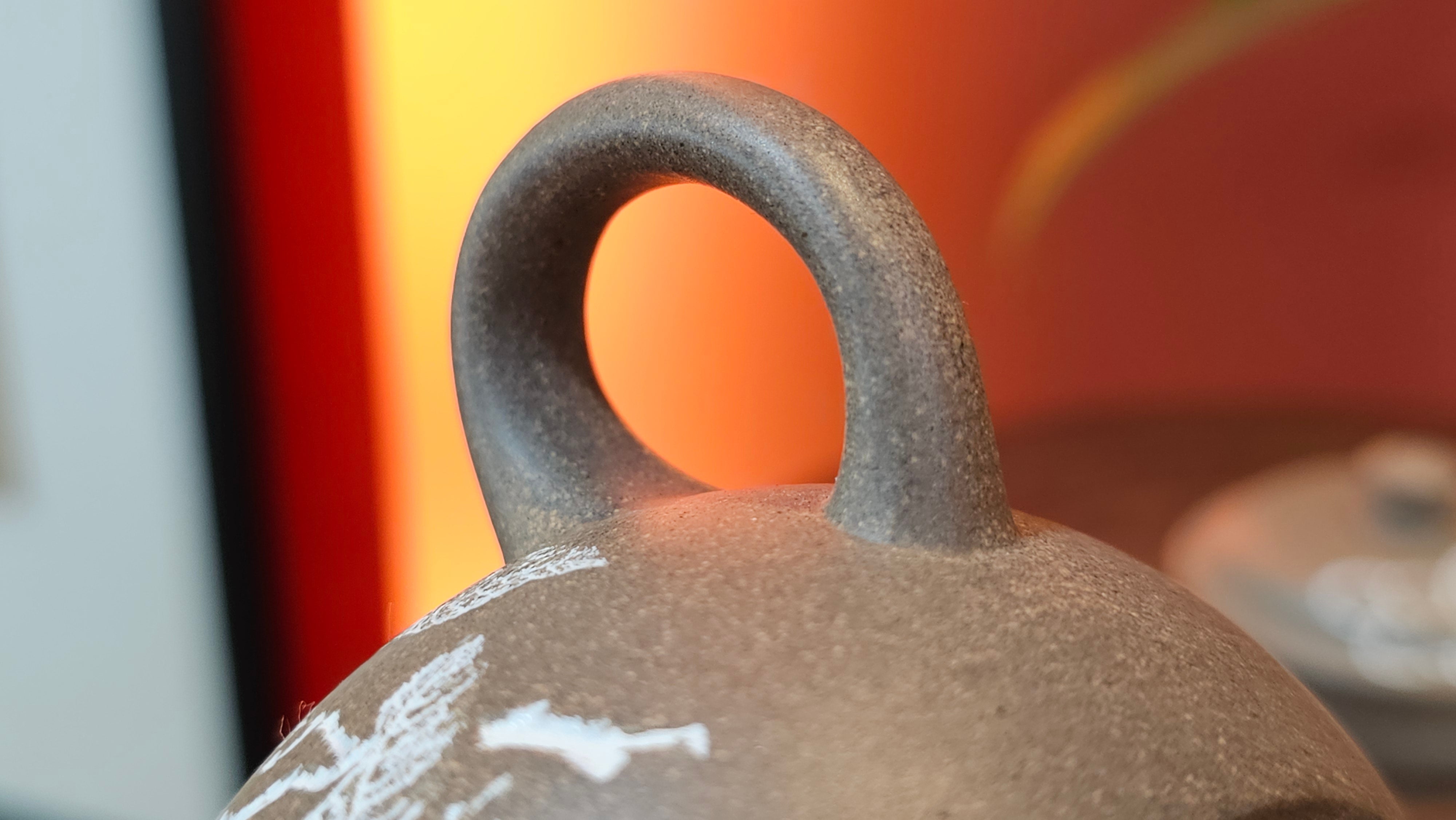 Wu Nian Hu《无念壶》, 160.6ml, Qing Hui Duan 青灰段泥, by our Craftsman Zhang Huan 张欢, Engraving by Craftsman Nan Shan Lao Ren 南山老人 ~ Congratulations to Mr T.N.! 0236hrs 10th August 2025, Mississauga! Canada🇨🇦!