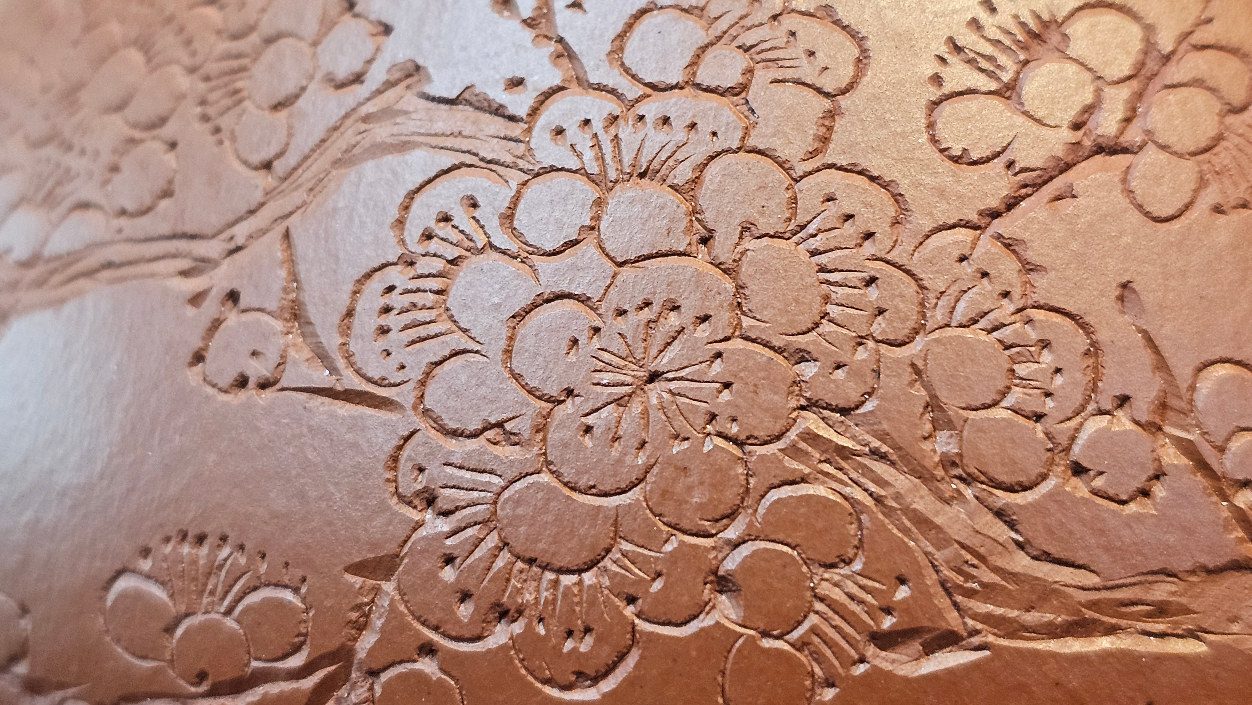 Jing Zhou Shi Piao 景舟石瓢, 276.3ml, Xiao Mei Yao Zhu Ni 小煤窑朱泥, by Craftsman Wang Xing 王兴; "暗香疏影" and Plum Blossoms Engraving by Craftsman Yi De Shu 一德书 ~!Congratulations to Prof A.G.! 0833hrs 10th August 2025! Long Beach, CA!