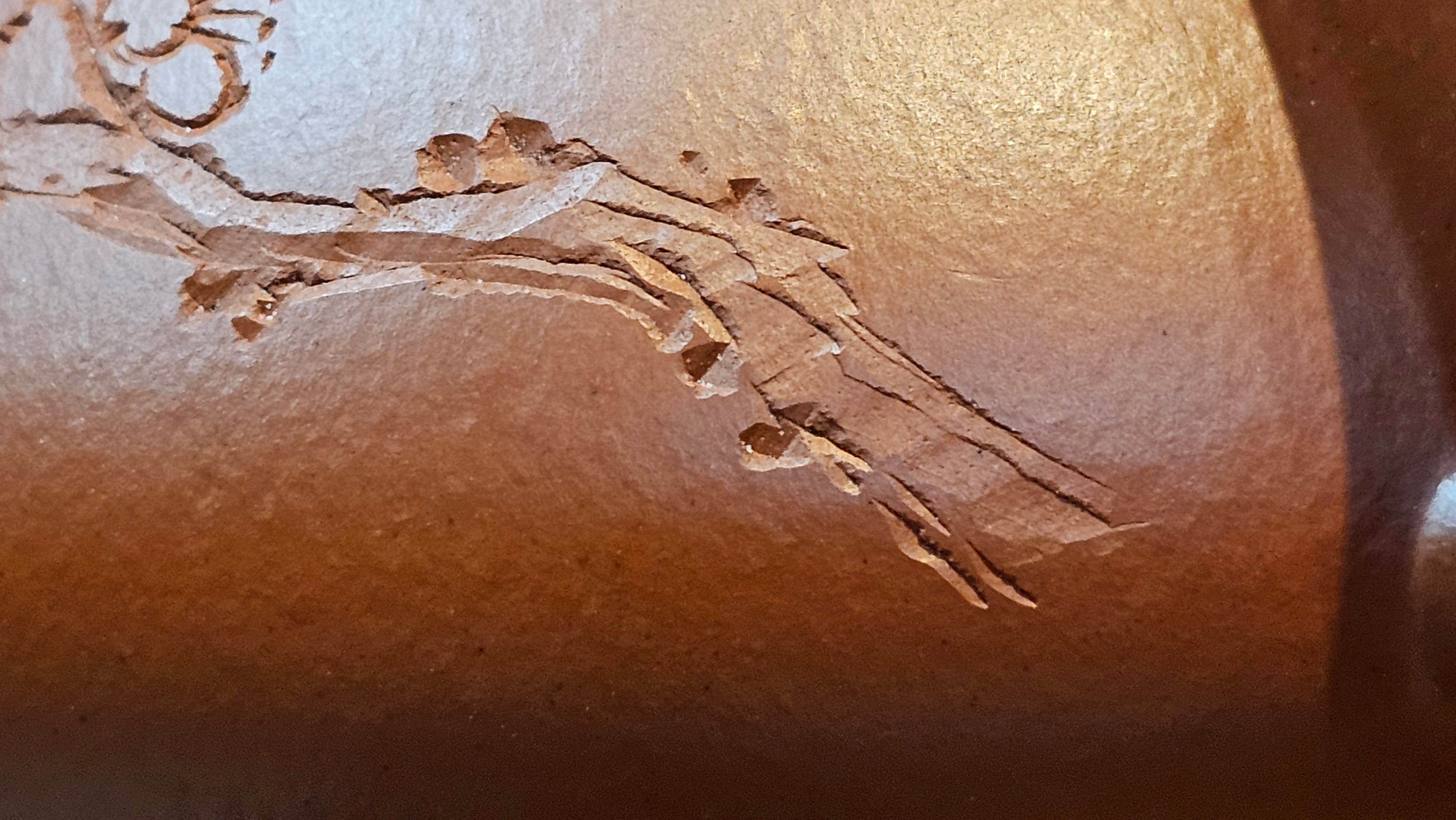 Jing Zhou Shi Piao 景舟石瓢, 276.3ml, Xiao Mei Yao Zhu Ni 小煤窑朱泥, by Craftsman Wang Xing 王兴; "暗香疏影" and Plum Blossoms Engraving by Craftsman Yi De Shu 一德书 ~!Congratulations to Prof A.G.! 0833hrs 10th August 2025! Long Beach, CA!