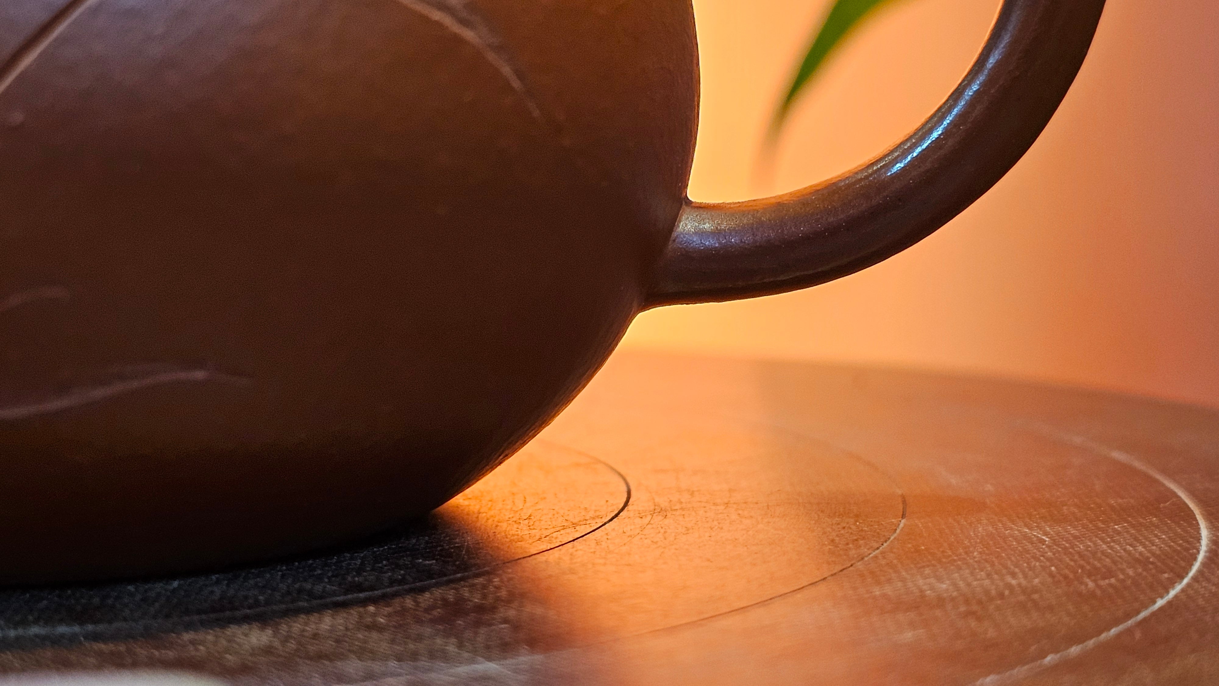 Li Xing 梨形, 169.3ml, Xiao Mei Yao Zhu Ni 小煤窑朱泥 by our Collaborative Craftsman Zhai Yi Yao 翟一耀, 梅花刻绘, Engraving of Bamboo and Calligraphy, by Craftsman Yi De Shu 一德书 ~ Congratulations to!Tea Sommr A.M., 1238hrs 16th August 2025, Padua! Italy🇮🇹!