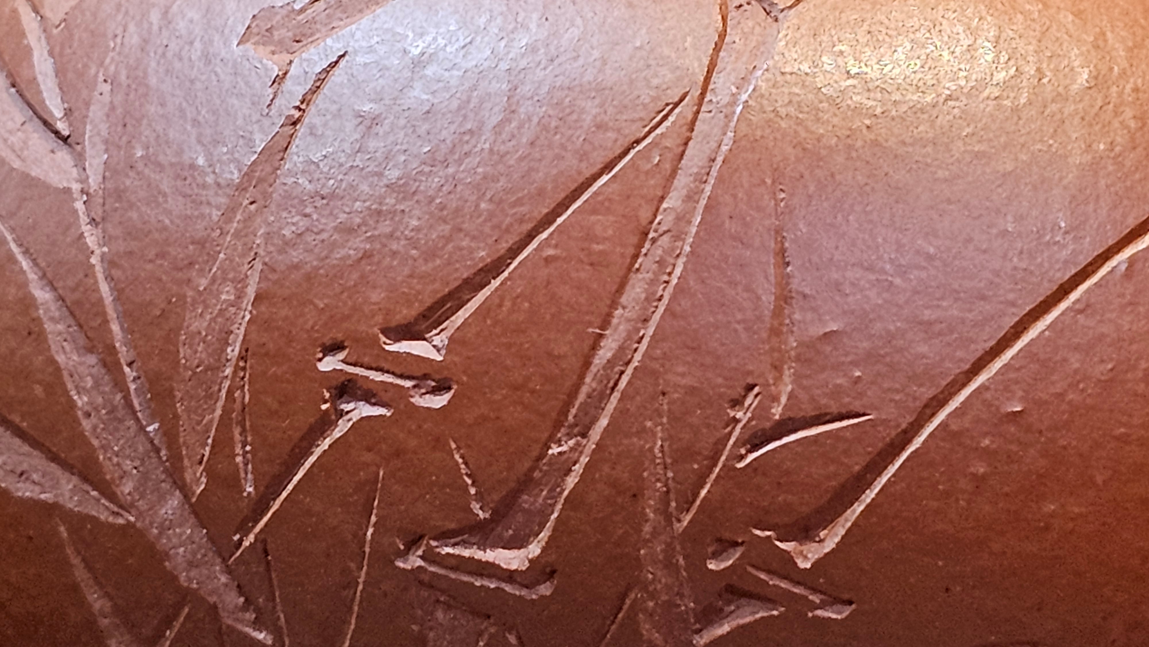 Li Xing 梨形, 169.3ml, Xiao Mei Yao Zhu Ni 小煤窑朱泥 by our Collaborative Craftsman Zhai Yi Yao 翟一耀, 梅花刻绘, Engraving of Bamboo and Calligraphy, by Craftsman Yi De Shu 一德书 ~ Congratulations to!Tea Sommr A.M., 1238hrs 16th August 2025, Padua! Italy🇮🇹!