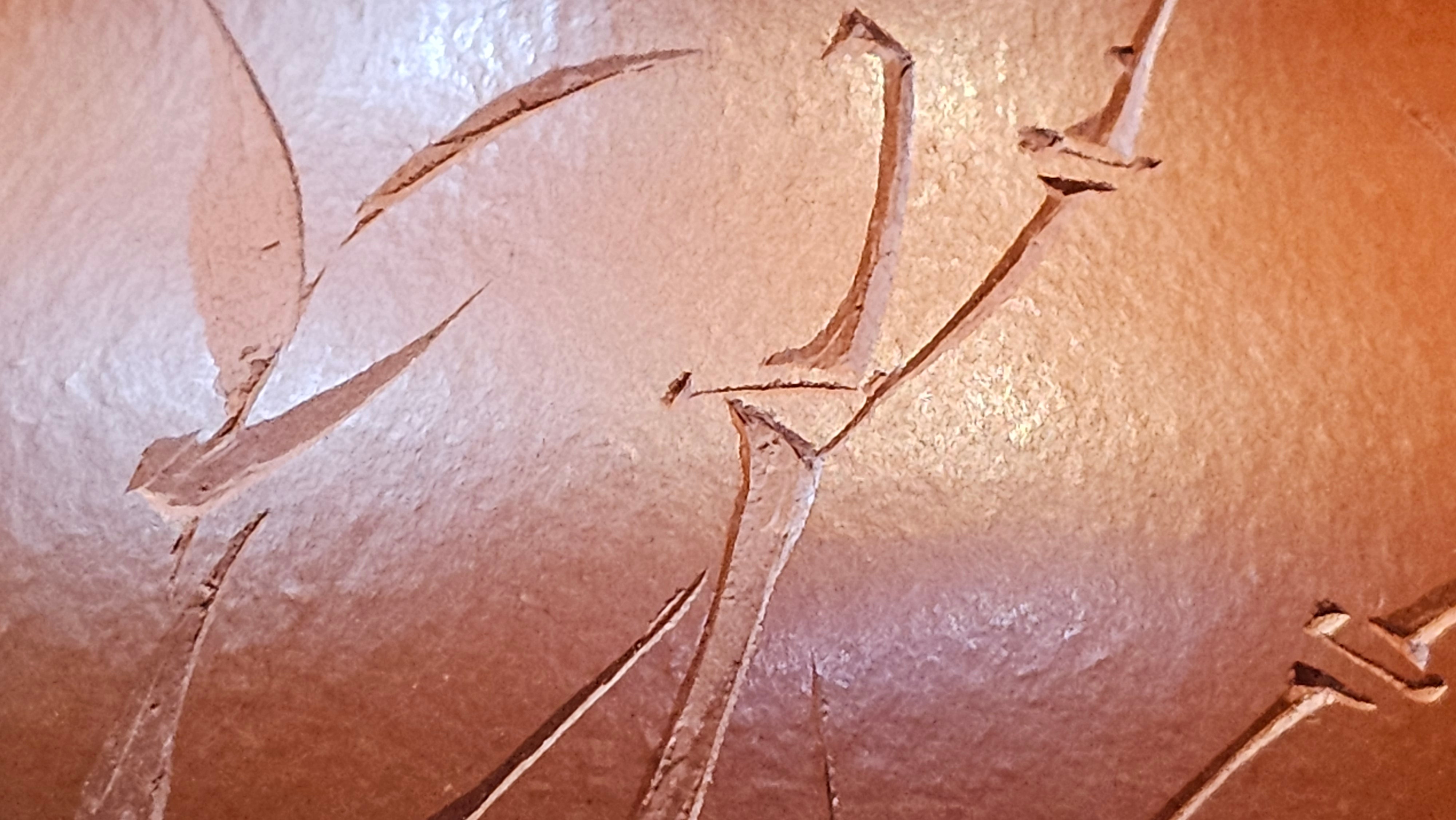 Li Xing 梨形, 169.3ml, Xiao Mei Yao Zhu Ni 小煤窑朱泥 by our Collaborative Craftsman Zhai Yi Yao 翟一耀, 梅花刻绘, Engraving of Bamboo and Calligraphy, by Craftsman Yi De Shu 一德书 ~ Congratulations to!Tea Sommr A.M., 1238hrs 16th August 2025, Padua! Italy🇮🇹!