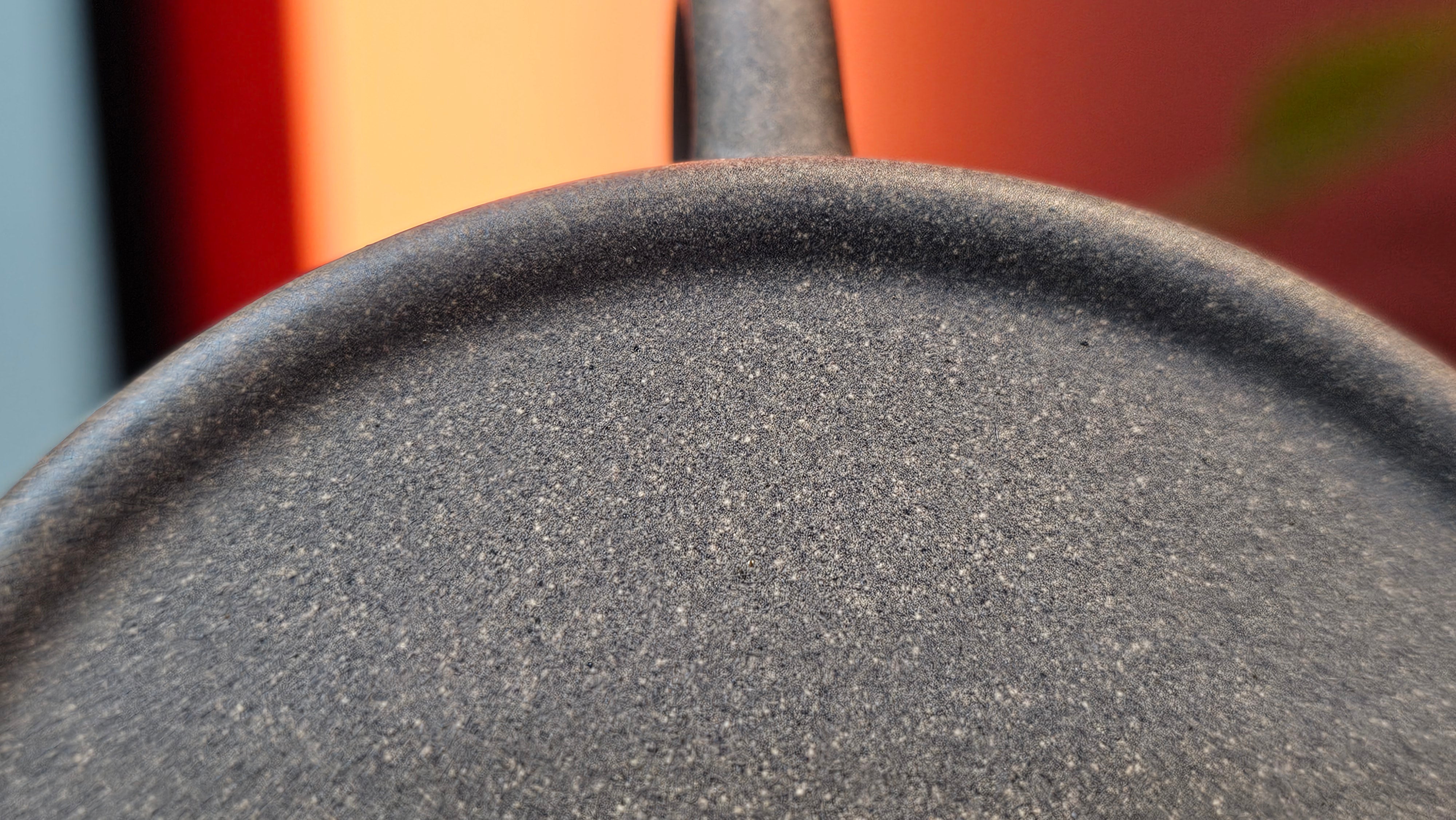 Ban Yue Hu《半月壶》~ "Half Moon Pot", 140.8ml, Qing Hui Duan 青灰段泥, by our Craftsman Zhang Huan 张欢, "Qing Gong Tu" 清供图 Engraving by Craftsman Nan Shan Lao Ren 南山老人 ~ Congratulations to Ms M.L.! 0831hrs 10th August 2025! Phoenix, AZ!