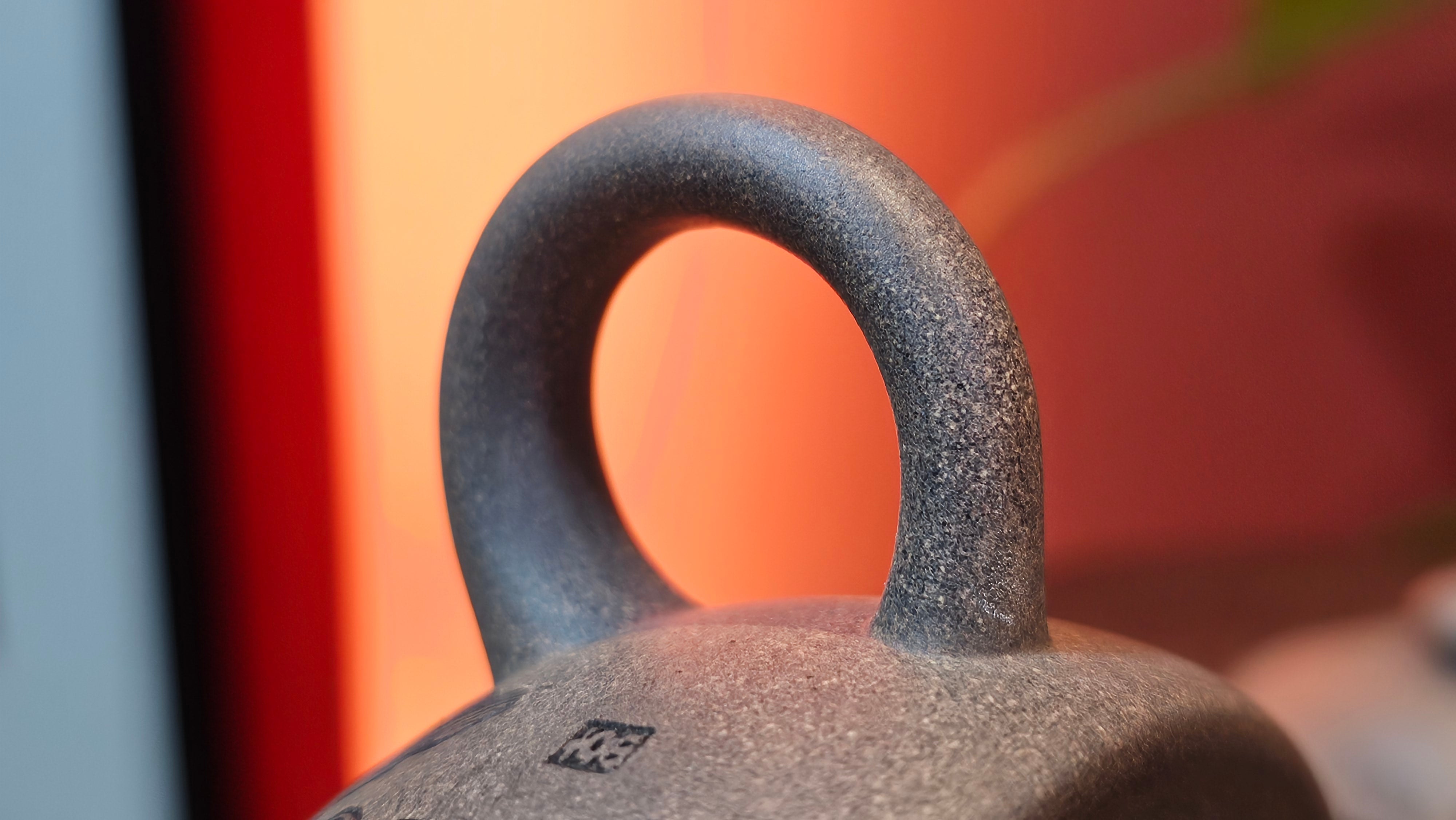 Ban Yue Hu《半月壶》~ "Half Moon Pot", 140.8ml, Qing Hui Duan 青灰段泥, by our Craftsman Zhang Huan 张欢, "Qing Gong Tu" 清供图 Engraving by Craftsman Nan Shan Lao Ren 南山老人 ~ Congratulations to Ms M.L.! 0831hrs 10th August 2025! Phoenix, AZ!