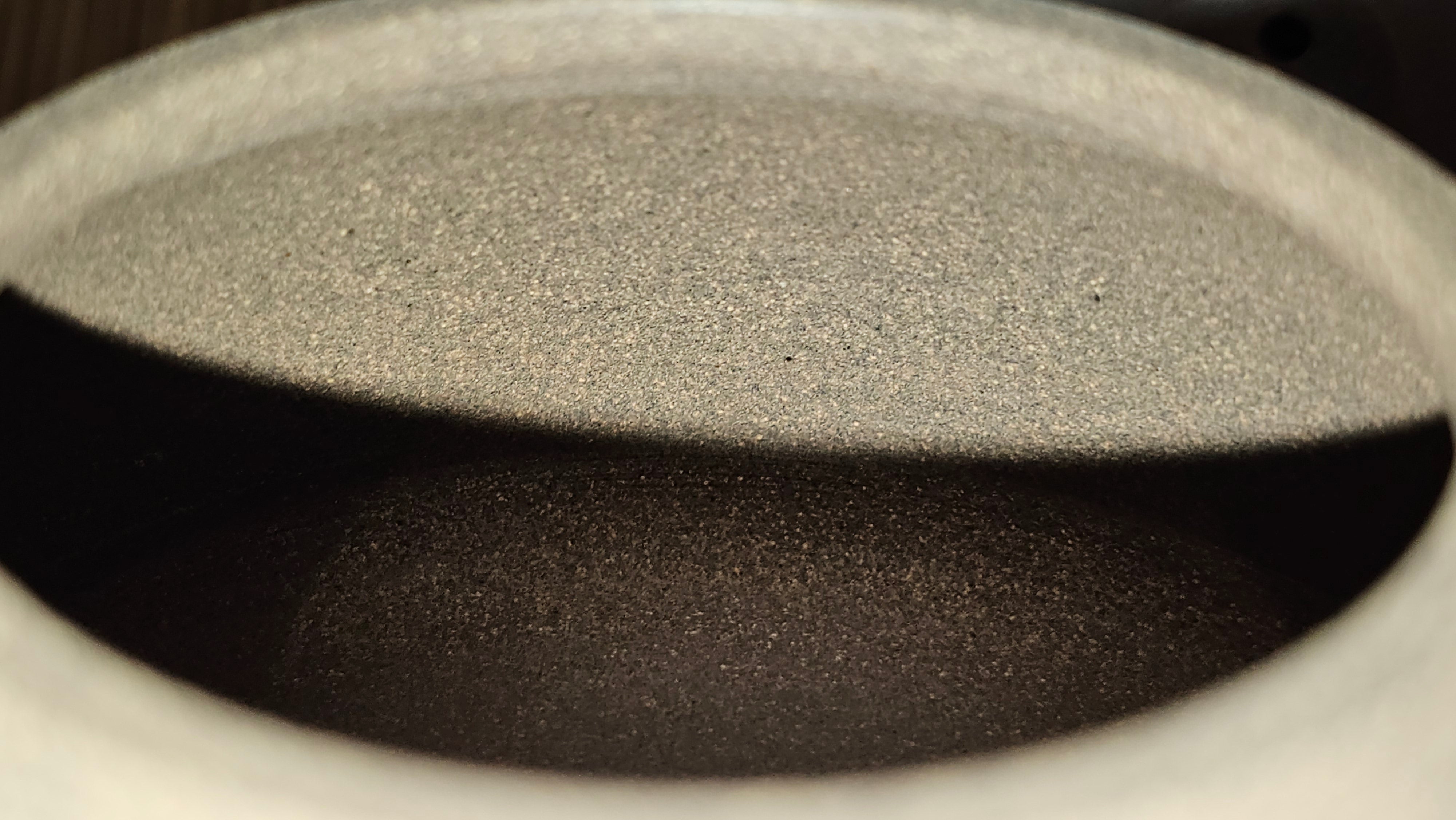 Ban Yue Hu《半月壶》~ "Half Moon Pot", 140.8ml, Qing Hui Duan 青灰段泥, by our Craftsman Zhang Huan 张欢, "Qing Gong Tu" 清供图 Engraving by Craftsman Nan Shan Lao Ren 南山老人 ~ Congratulations to Ms M.L.! 0831hrs 10th August 2025! Phoenix, AZ!