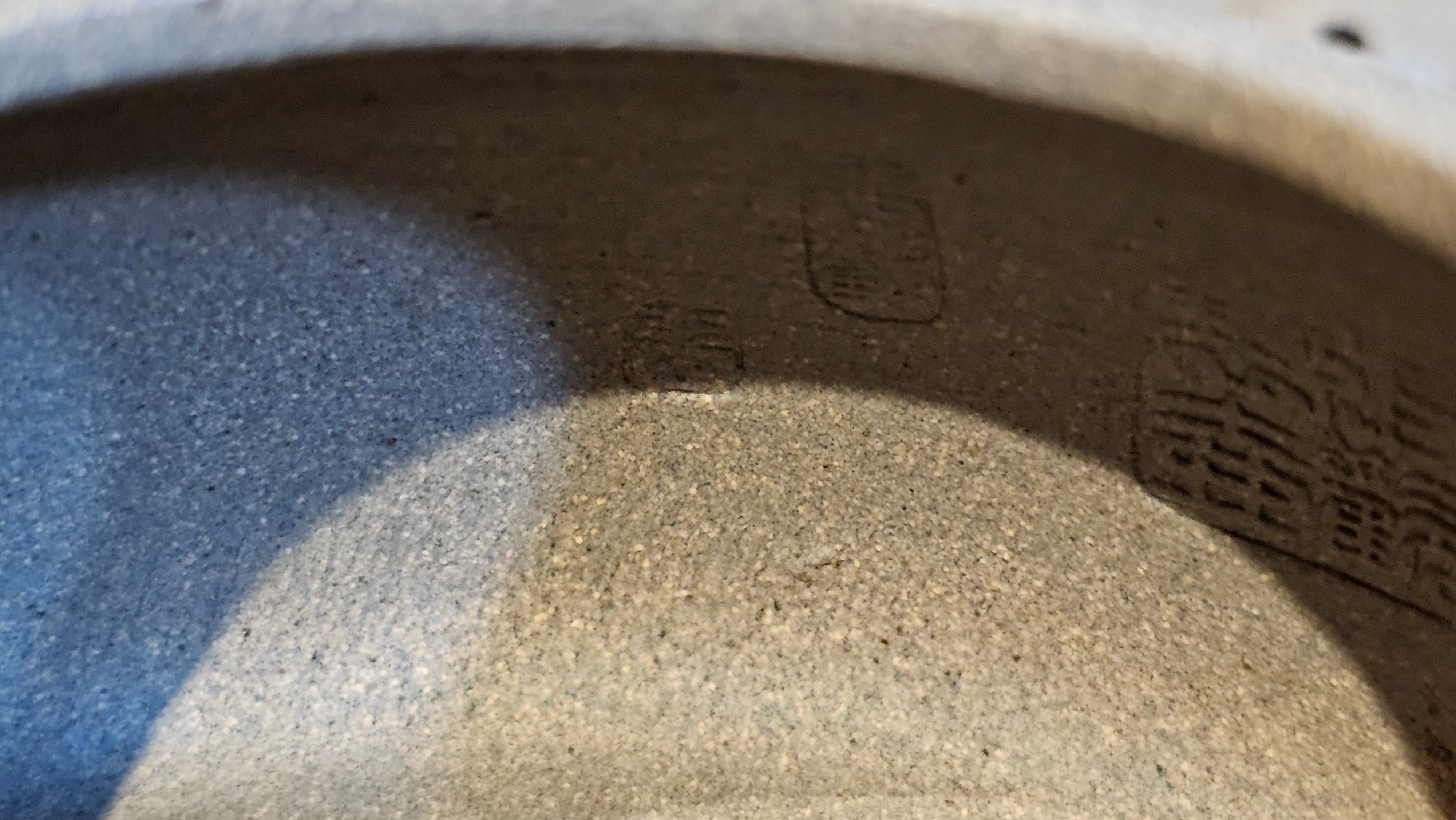 Ban Yue Hu《半月壶》~ "Half Moon Pot", 136.8ml, Qing Hui Duan 青灰段泥, by our Craftsman Zhang Huan 张欢, "Qing Gong Tu" 清供图 Engraving by Craftsman Nan Shan Lao Ren 南山老人 ~ Congratulations to Ms J.C.! 1243hrs 10th August 2025, Los Angeles, CA!