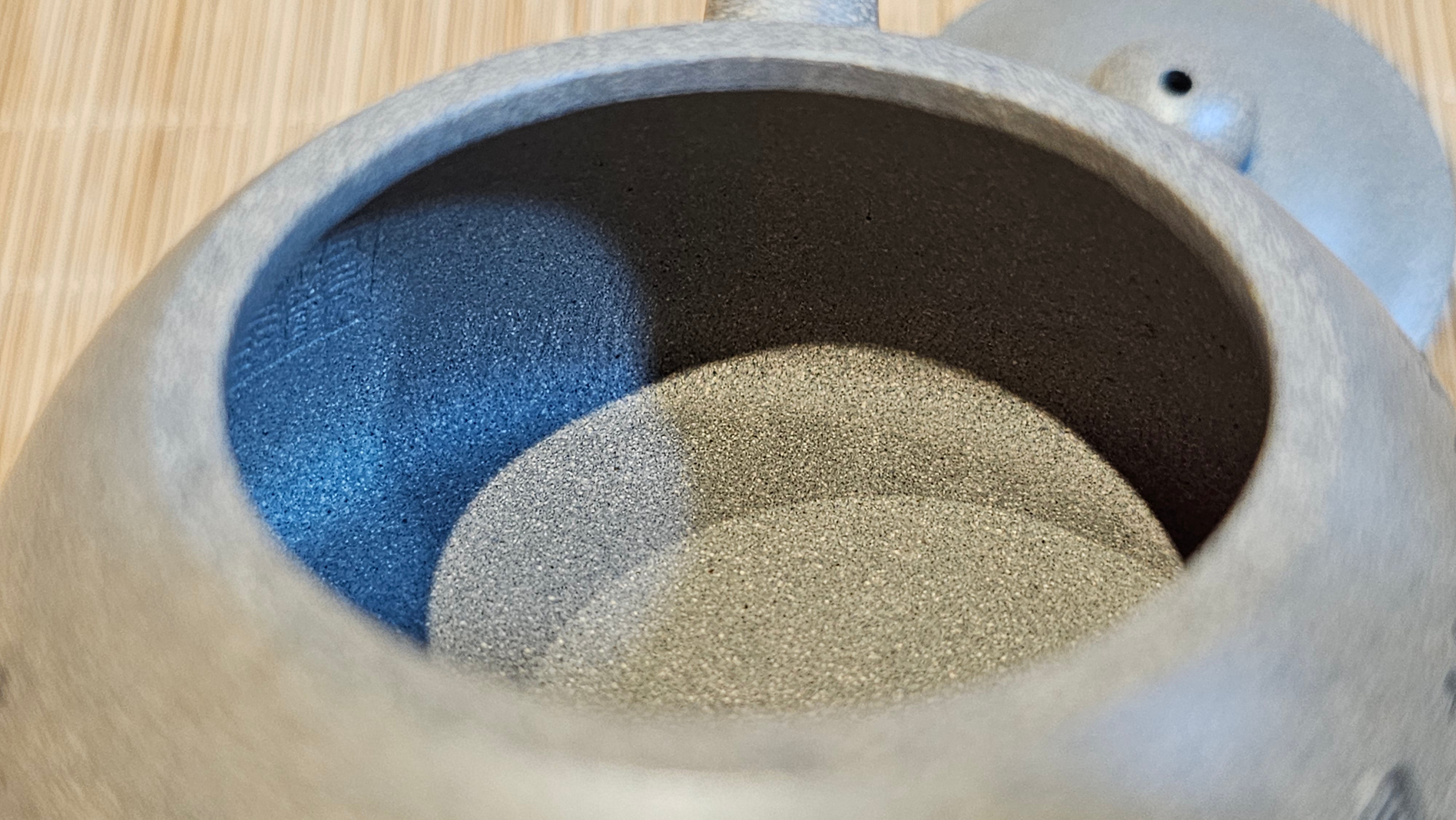 Ban Yue Hu《半月壶》~ "Half Moon Pot", 136.8ml, Qing Hui Duan 青灰段泥, by our Craftsman Zhang Huan 张欢, "Qing Gong Tu" 清供图 Engraving by Craftsman Nan Shan Lao Ren 南山老人 ~ Congratulations to Ms J.C.! 1243hrs 10th August 2025, Los Angeles, CA!