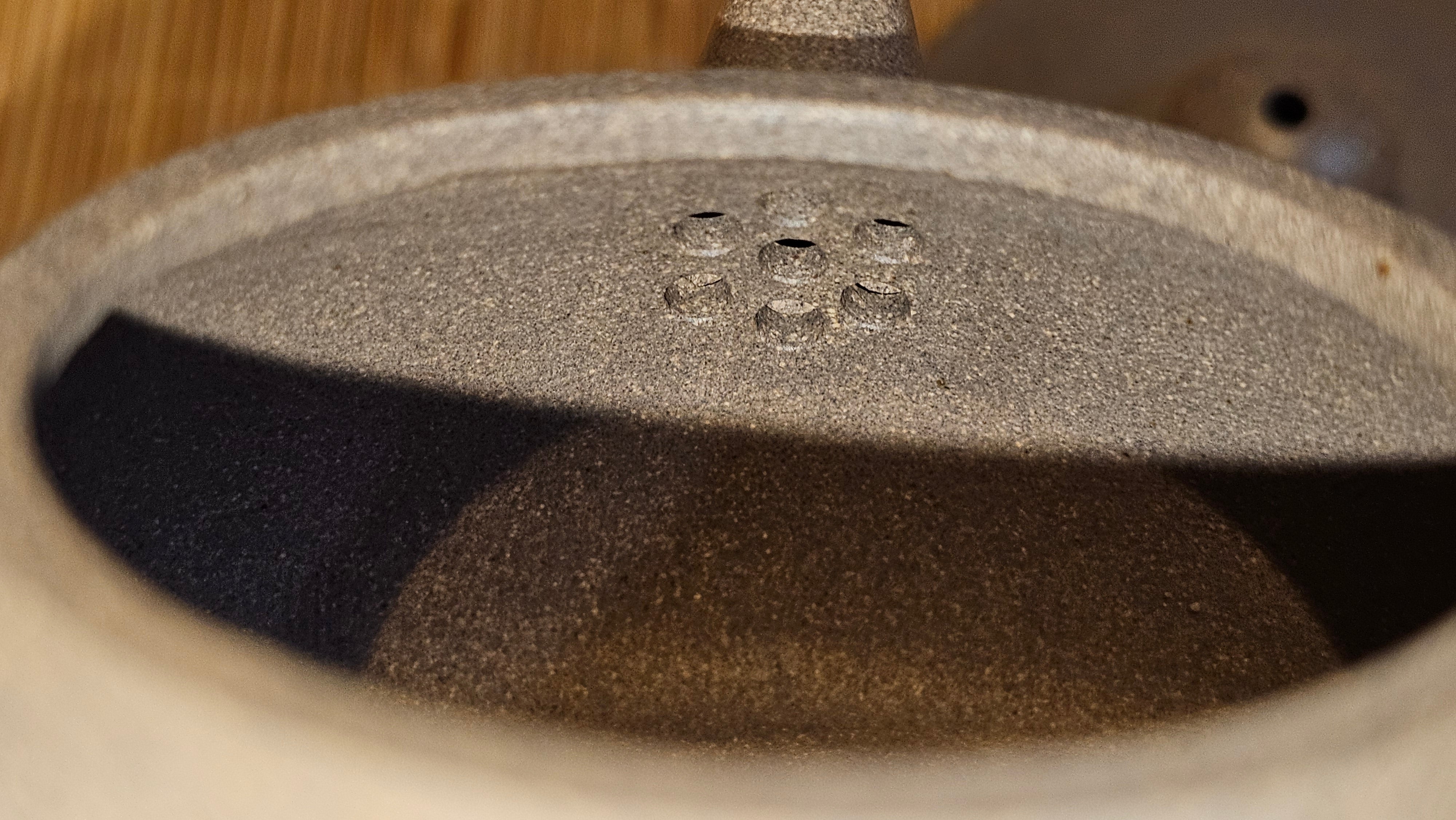 Ban Yue Hu《半月壶》~ "Half Moon Pot", 136.8ml, Qing Hui Duan 青灰段泥, by our Craftsman Zhang Huan 张欢, "Qing Gong Tu" 清供图 Engraving by Craftsman Nan Shan Lao Ren 南山老人 ~ Congratulations to Ms J.C.! 1243hrs 10th August 2025, Los Angeles, CA!