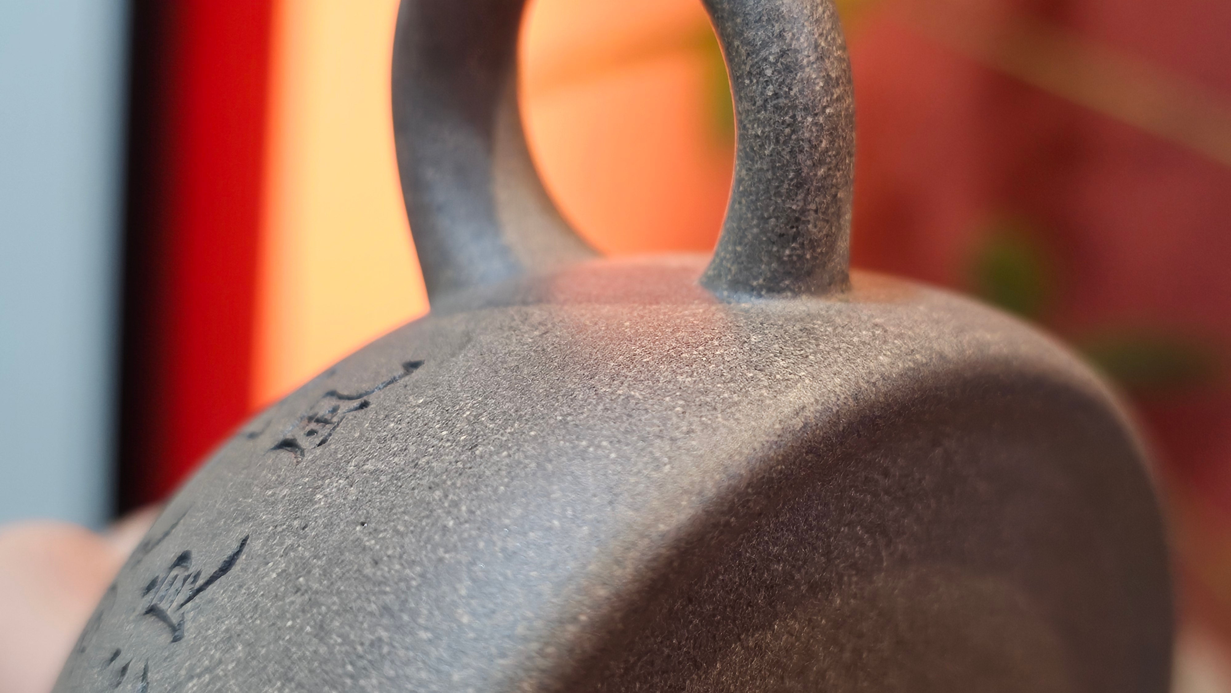 Ban Yue Hu《半月壶》~ "Half Moon Pot", 141.8ml, Qing Hui Duan 青灰段泥, by our Craftsman Zhang Huan 张欢, "Qing Gong Tu" 清供图 Engraving by Craftsman Nan Shan Lao Ren 南山老人 ~ Congratulations to!Mr T.A.! 2112hrs 12th August 2025, Samorin! Slovakia🇸🇰.