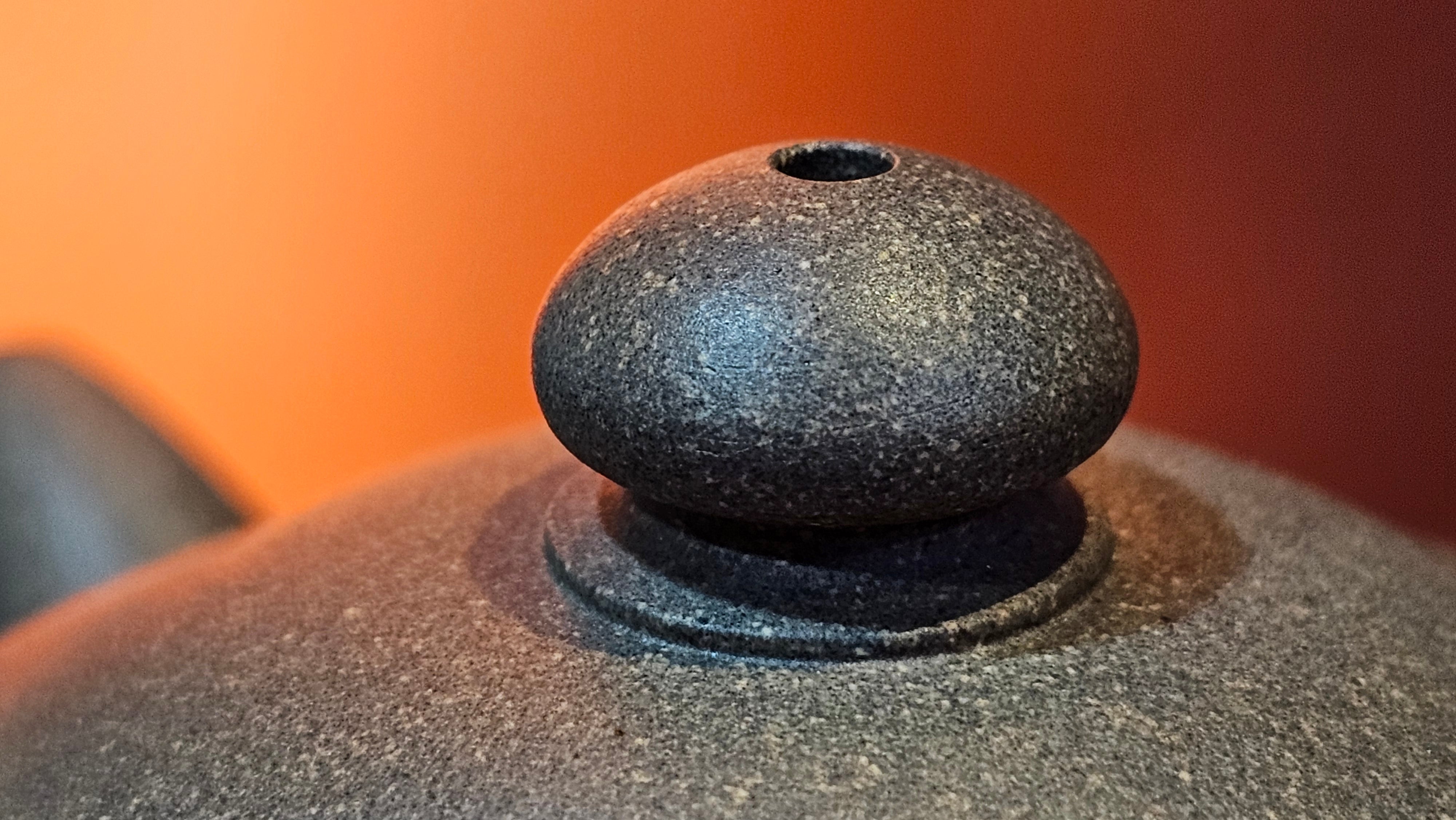 Ban Yue Hu《半月壶》~ "Half Moon Pot", 141.8ml, Qing Hui Duan 青灰段泥, by our Craftsman Zhang Huan 张欢, "Qing Gong Tu" 清供图 Engraving by Craftsman Nan Shan Lao Ren 南山老人 ~ Congratulations to!Mr T.A.! 2112hrs 12th August 2025, Samorin! Slovakia🇸🇰.