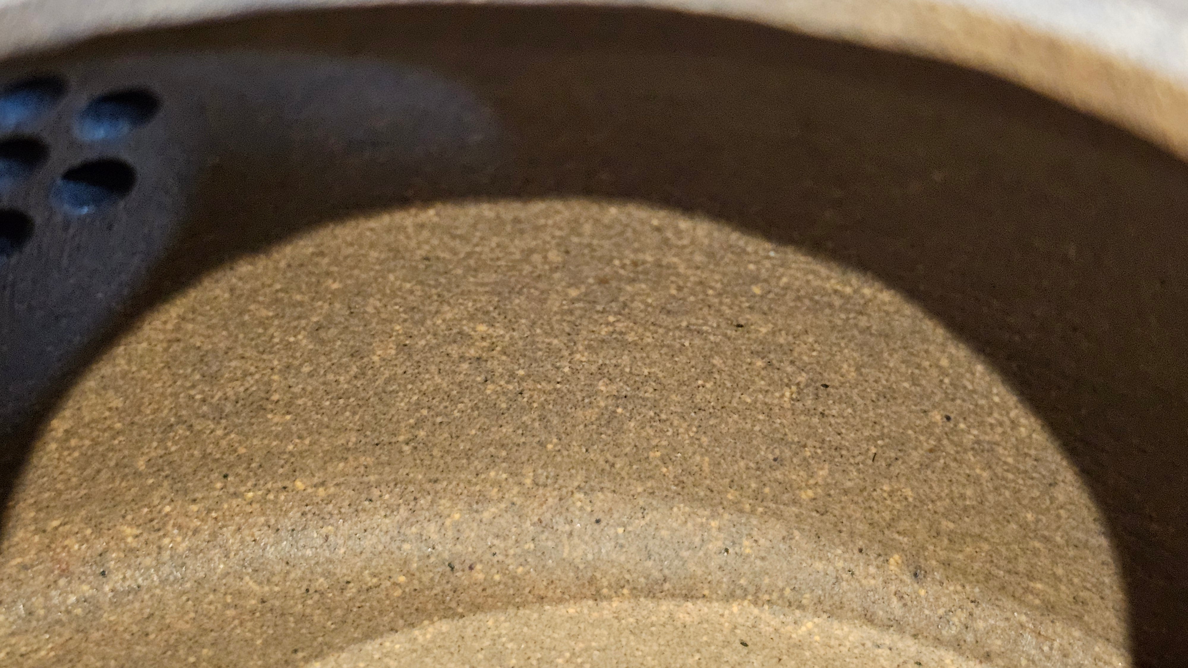 Ban Yue Hu《半月壶》~ "Half Moon Pot", 141.8ml, Qing Hui Duan 青灰段泥, by our Craftsman Zhang Huan 张欢, "Qing Gong Tu" 清供图 Engraving by Craftsman Nan Shan Lao Ren 南山老人 ~ Congratulations to!Mr T.A.! 2112hrs 12th August 2025, Samorin! Slovakia🇸🇰.