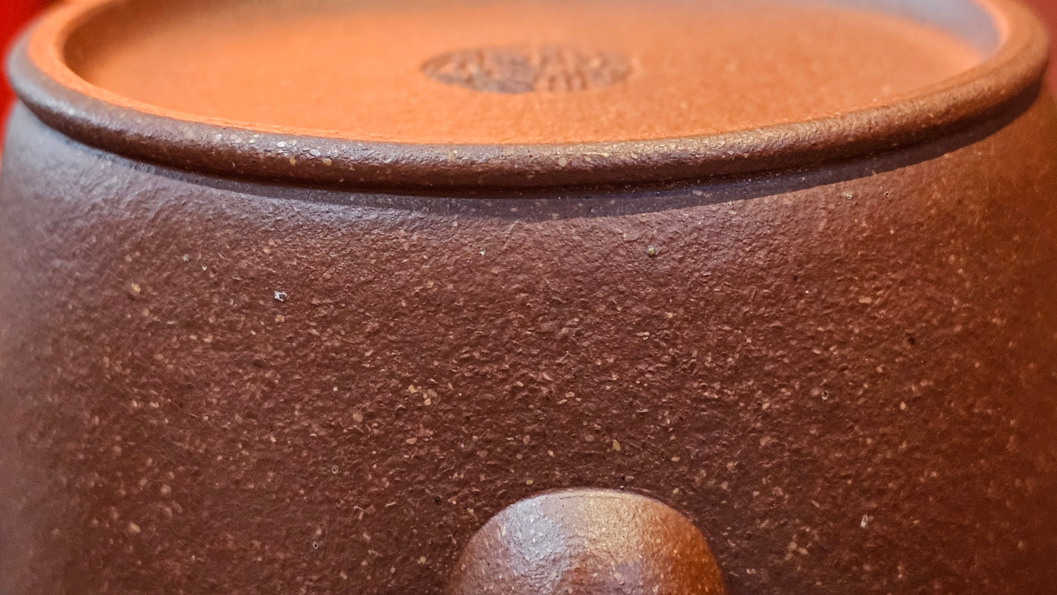 Han Wa 汉瓦 (Tai Hu Shi Knob 太湖石钮), 144.3ml, Hong Jiang Po Ni, by Craftsman Chen Gui Zhi (Red JiangPoNi rarer than Yellow JiangPoNi, XiaoMeiYao & ZhaoZhuang ZhuNi)~Congratulations to Ms J.P.! 14058hrs 16th August 2025! Salem, OR!