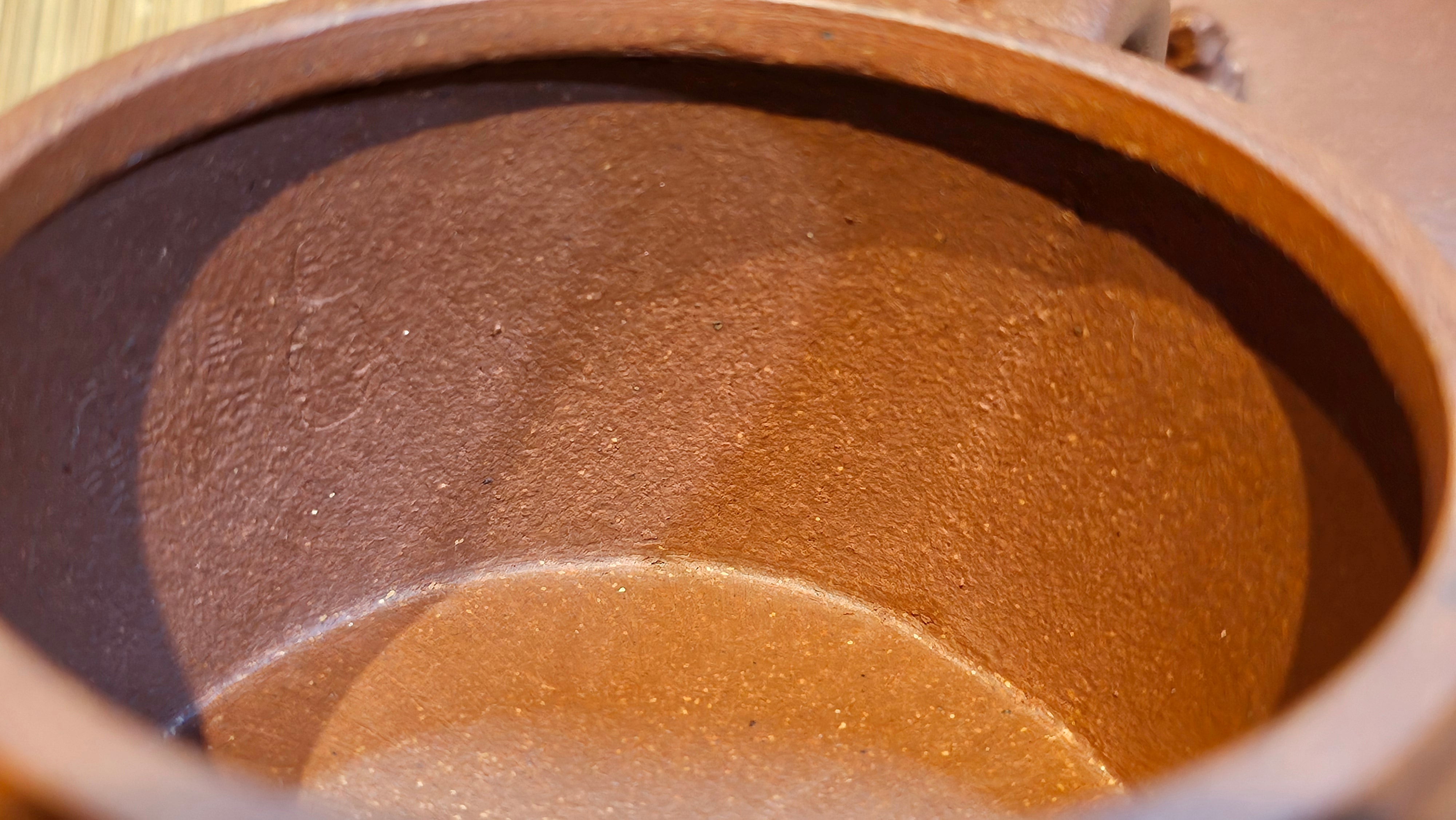 Han Wa 汉瓦 (Tai Hu Shi Knob 太湖石钮), 144.3ml, Hong Jiang Po Ni, by Craftsman Chen Gui Zhi (Red JiangPoNi rarer than Yellow JiangPoNi, XiaoMeiYao & ZhaoZhuang ZhuNi)~Congratulations to Ms J.P.! 14058hrs 16th August 2025! Salem, OR!