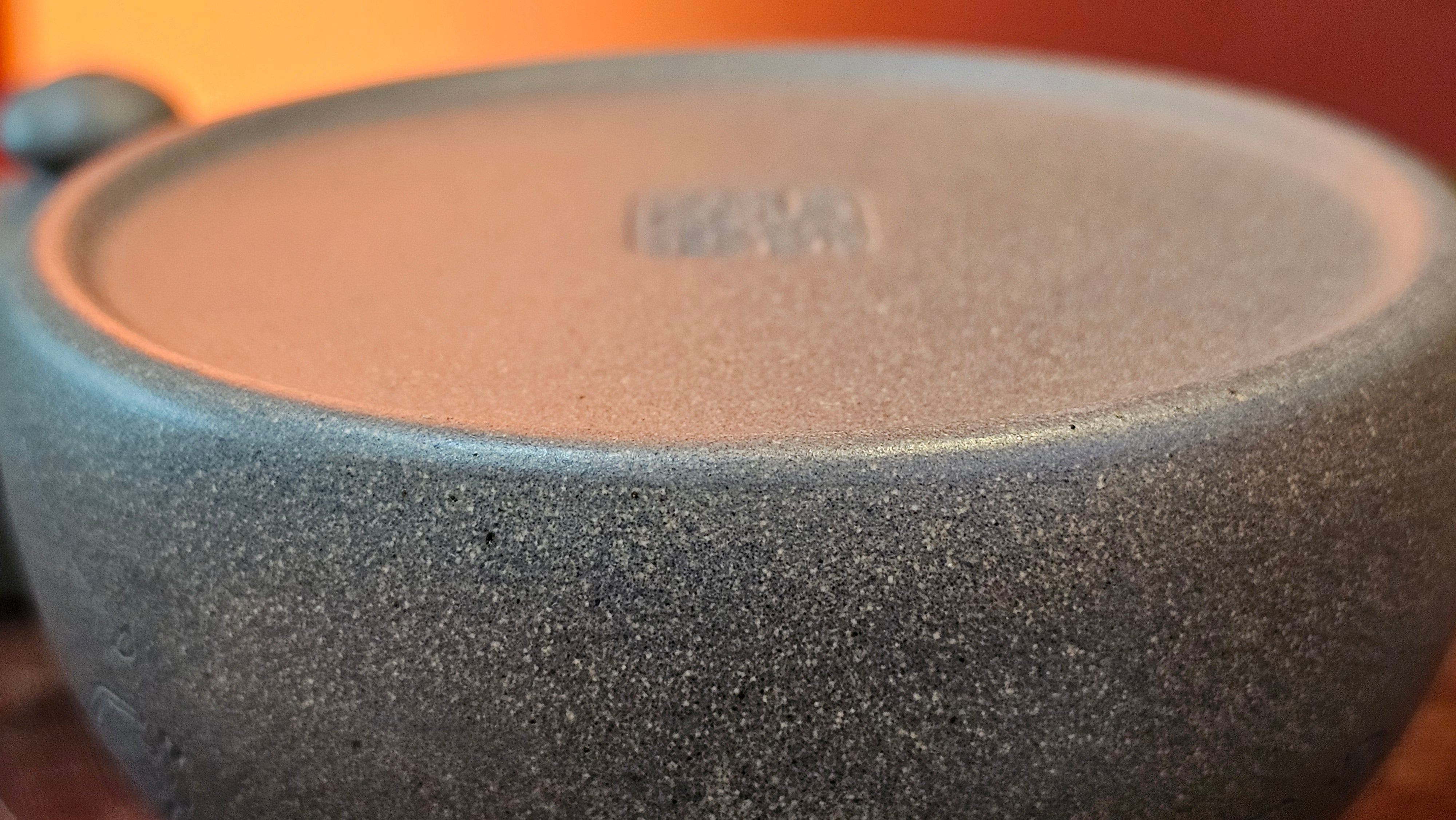 Ban Yue Hu《半月壶》~ "Half Moon Pot", 133.7ml, Qing Hui Duan 青灰段泥, by our Craftsman Zhang Huan 张欢, "Qing Gong Tu" 清供图 Engraving by Craftsman Nan Shan Lao Ren 南山老人 ~!Congratulations to Mr J.S.! 1114hrs 15th August 2025, Chicago, IL!