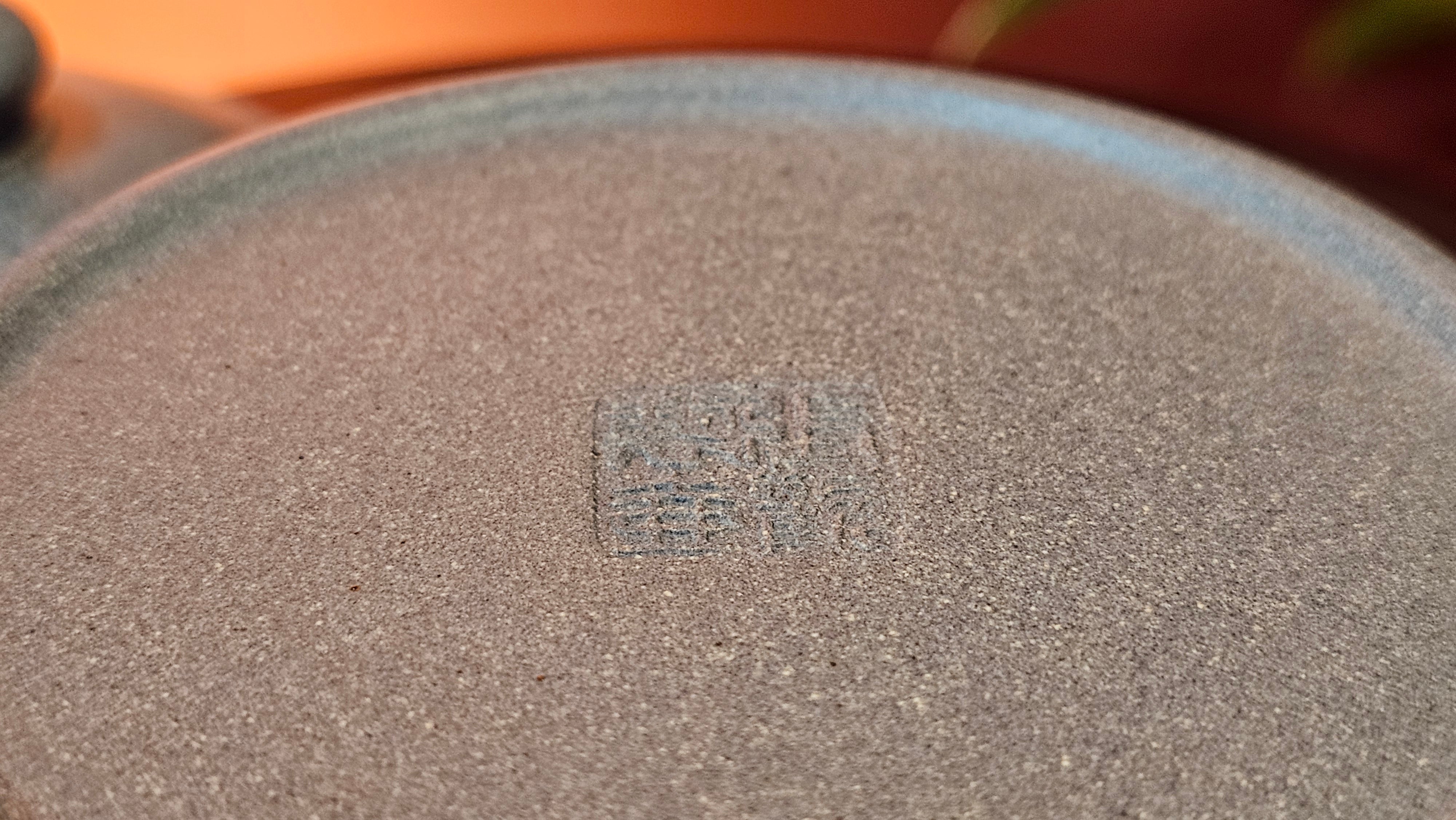 Ban Yue Hu《半月壶》~ "Half Moon Pot", 133.7ml, Qing Hui Duan 青灰段泥, by our Craftsman Zhang Huan 张欢, "Qing Gong Tu" 清供图 Engraving by Craftsman Nan Shan Lao Ren 南山老人 ~!Congratulations to Mr J.S.! 1114hrs 15th August 2025, Chicago, IL!