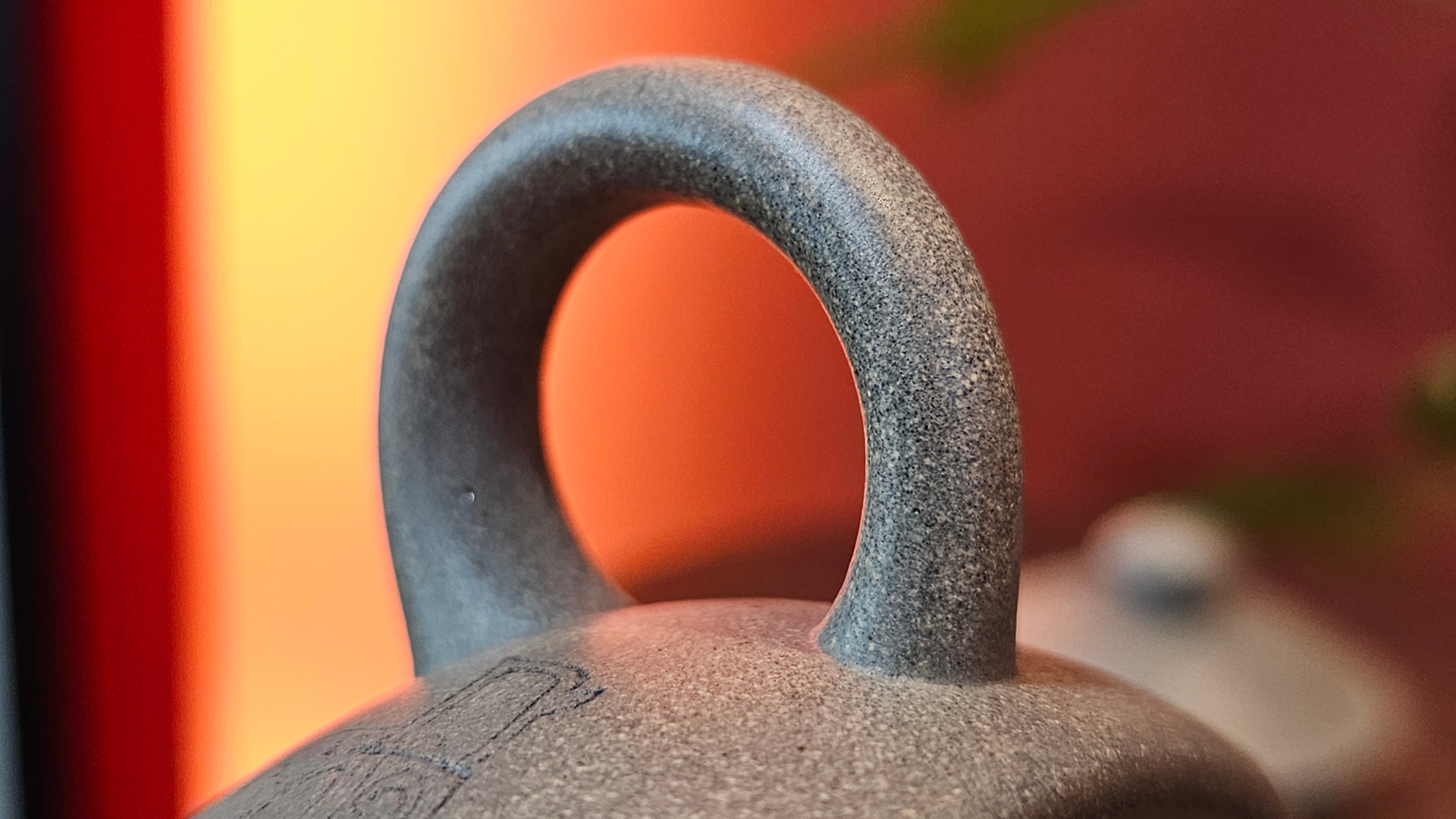 Ban Yue Hu《半月壶》~ "Half Moon Pot", 133.7ml, Qing Hui Duan 青灰段泥, by our Craftsman Zhang Huan 张欢, "Qing Gong Tu" 清供图 Engraving by Craftsman Nan Shan Lao Ren 南山老人 ~!Congratulations to Mr J.S.! 1114hrs 15th August 2025, Chicago, IL!