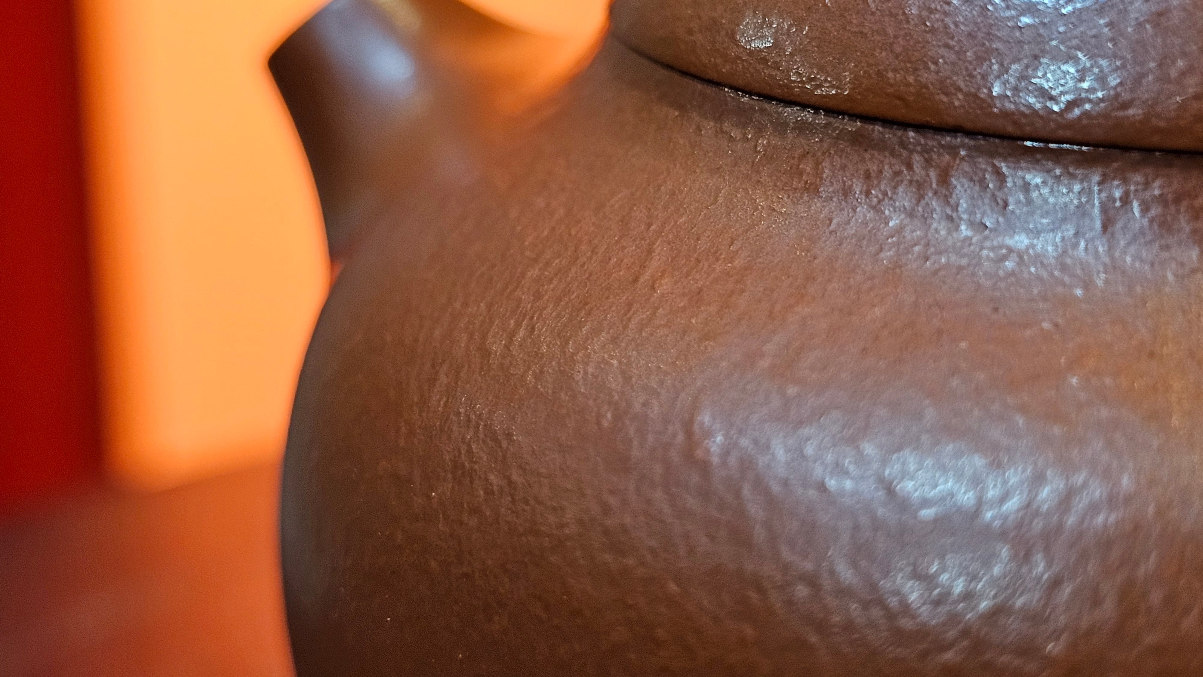 Qie Gua 茄瓜, 132.8ml, Xiao Mei Yao Zhu Ni 小煤窑朱泥,  by our Collaborative Craftsman Wang Hui 王慧, Poem Engraving by Craftsman 一德书 ~ Congratulations!to Mr D.D.! 2153hrs 27th August 2025! Jersey City, NJ!