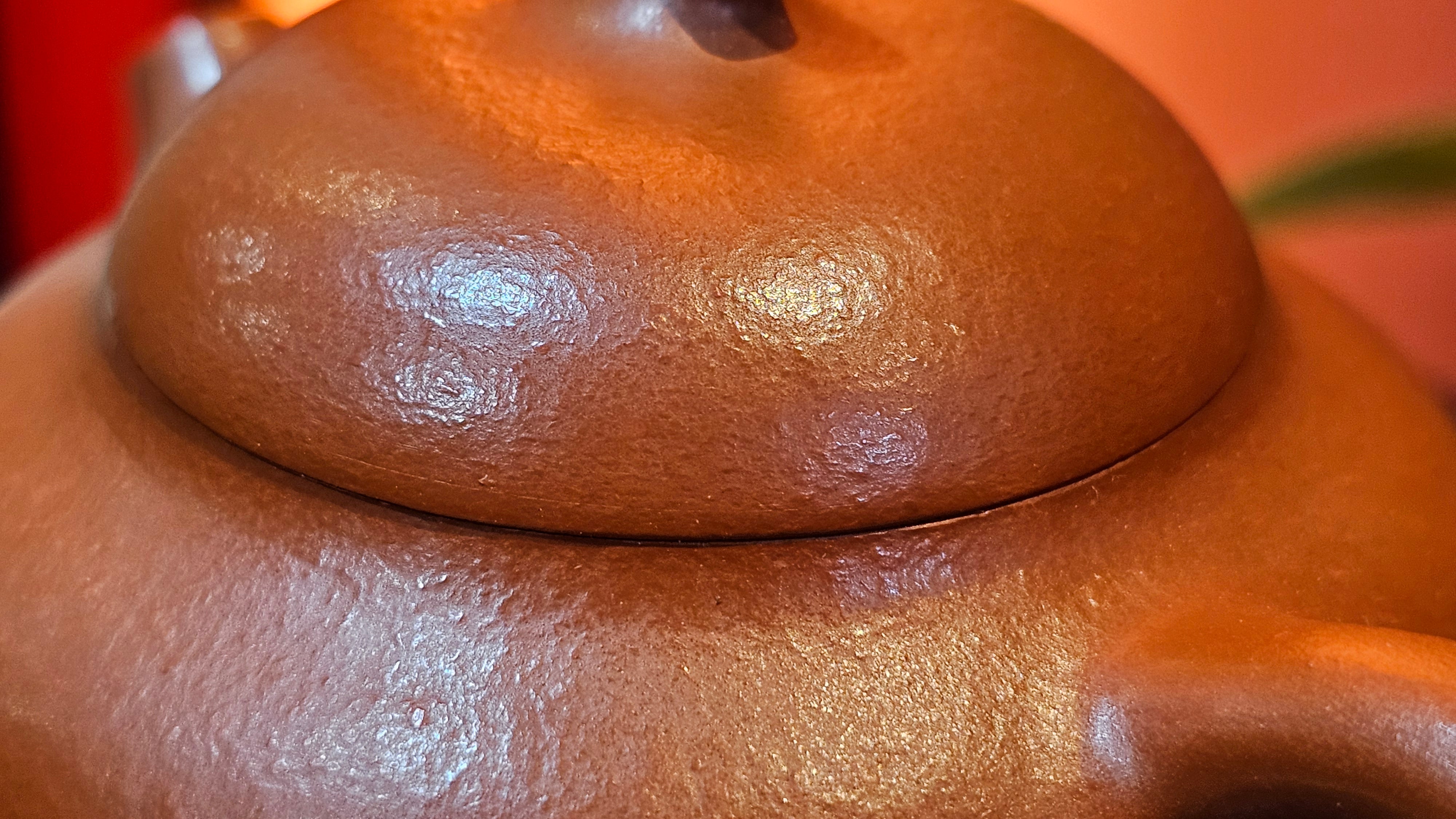 Qie Gua 茄瓜, 132.8ml, Xiao Mei Yao Zhu Ni 小煤窑朱泥,  by our Collaborative Craftsman Wang Hui 王慧, Poem Engraving by Craftsman 一德书 ~ Congratulations!to Mr D.D.! 2153hrs 27th August 2025! Jersey City, NJ!