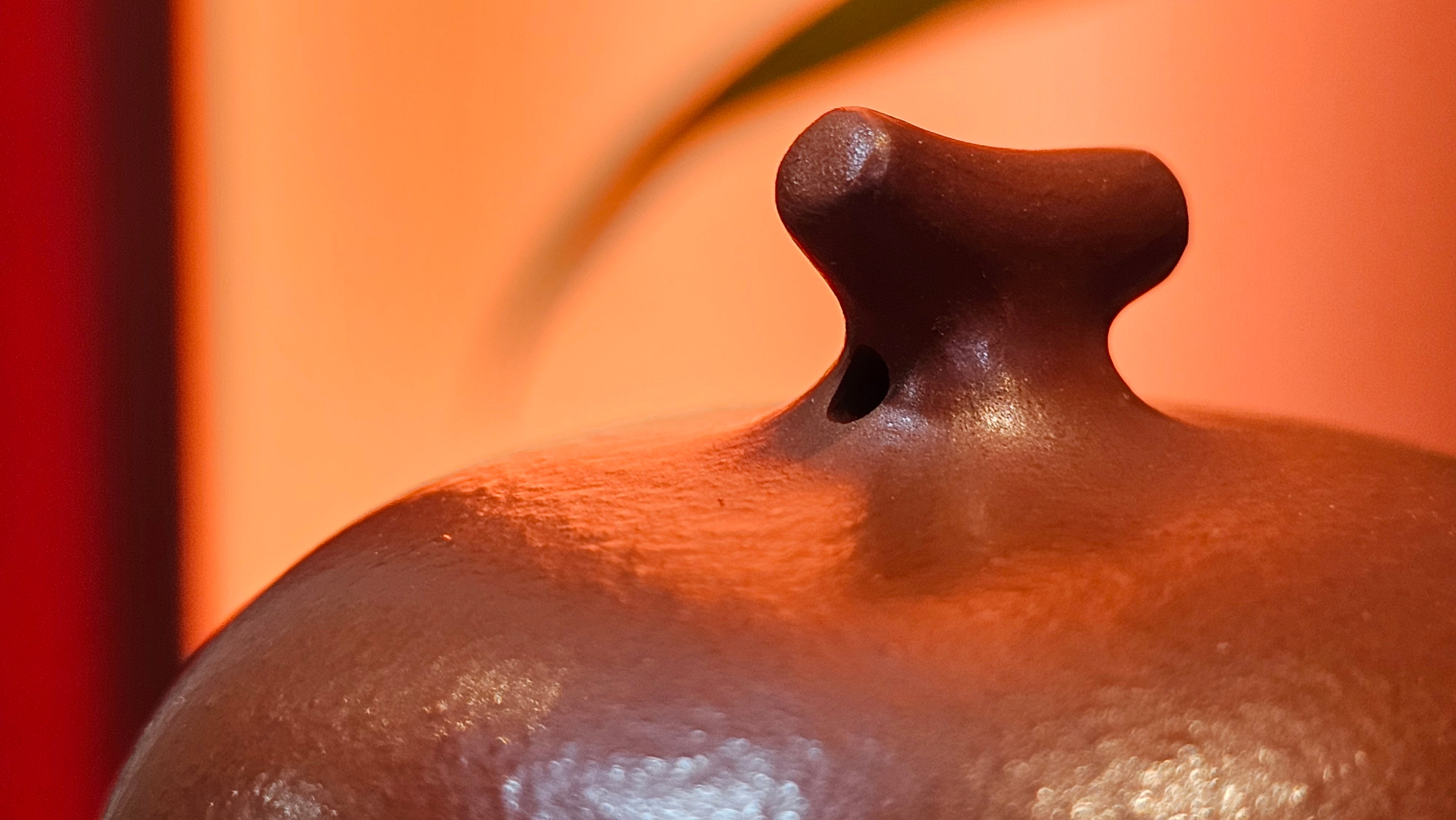 Qie Gua 茄瓜, 132.8ml, Xiao Mei Yao Zhu Ni 小煤窑朱泥,  by our Collaborative Craftsman Wang Hui 王慧, Poem Engraving by Craftsman 一德书 ~ Congratulations!to Mr D.D.! 2153hrs 27th August 2025! Jersey City, NJ!