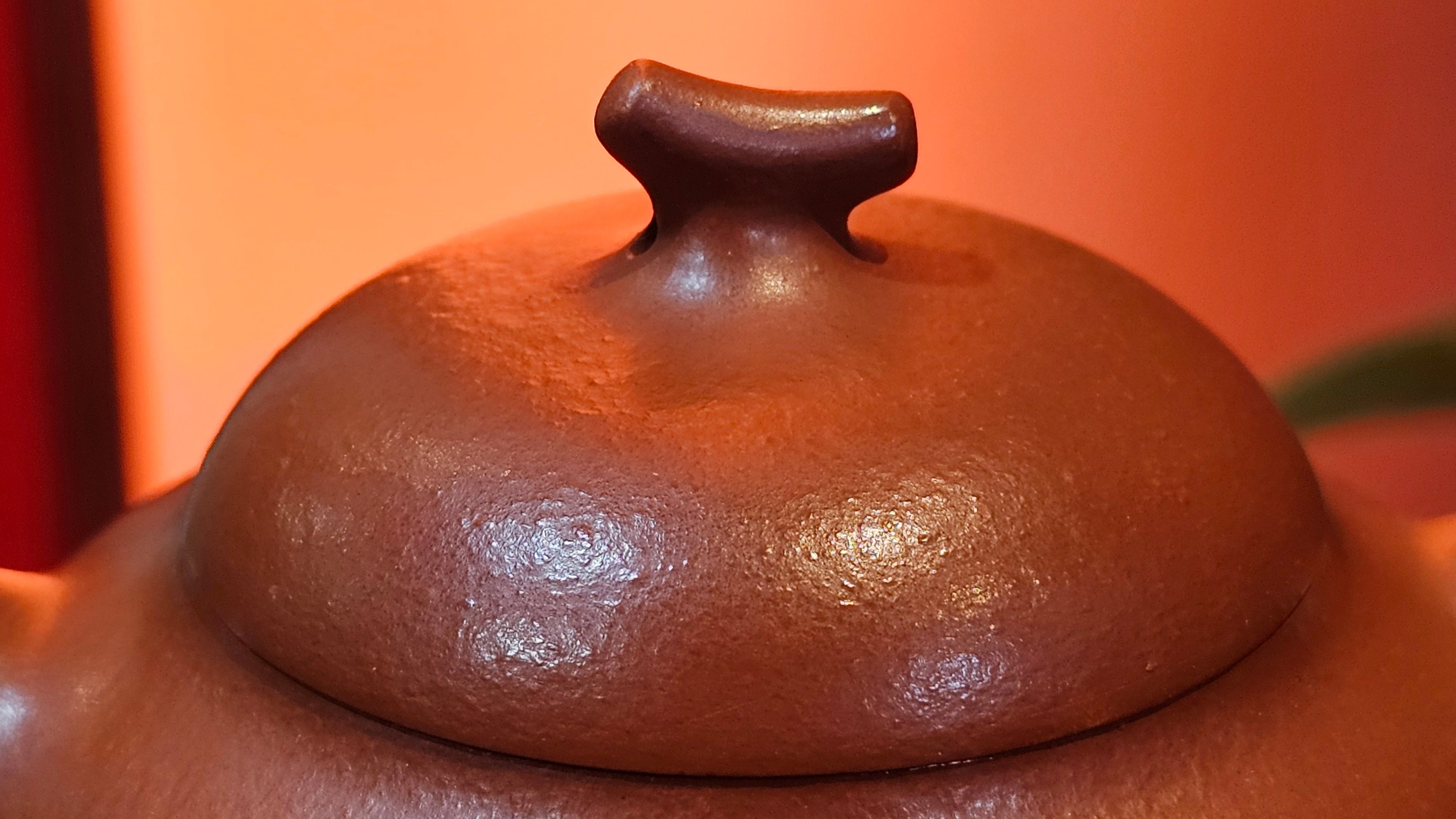 Qie Gua 茄瓜, 132.8ml, Xiao Mei Yao Zhu Ni 小煤窑朱泥,  by our Collaborative Craftsman Wang Hui 王慧, Poem Engraving by Craftsman 一德书 ~ Congratulations!to Mr D.D.! 2153hrs 27th August 2025! Jersey City, NJ!