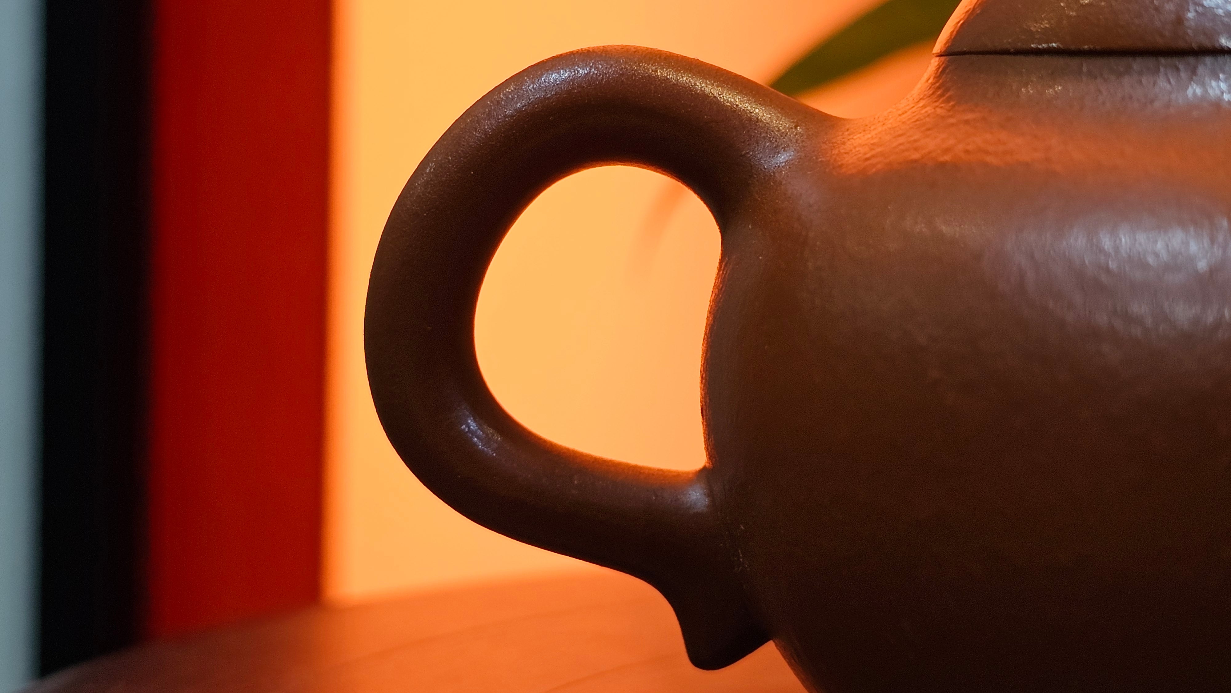 Qie Gua 茄瓜, 132.8ml, Xiao Mei Yao Zhu Ni 小煤窑朱泥,  by our Collaborative Craftsman Wang Hui 王慧, Poem Engraving by Craftsman 一德书 ~ Congratulations!to Mr D.D.! 2153hrs 27th August 2025! Jersey City, NJ!