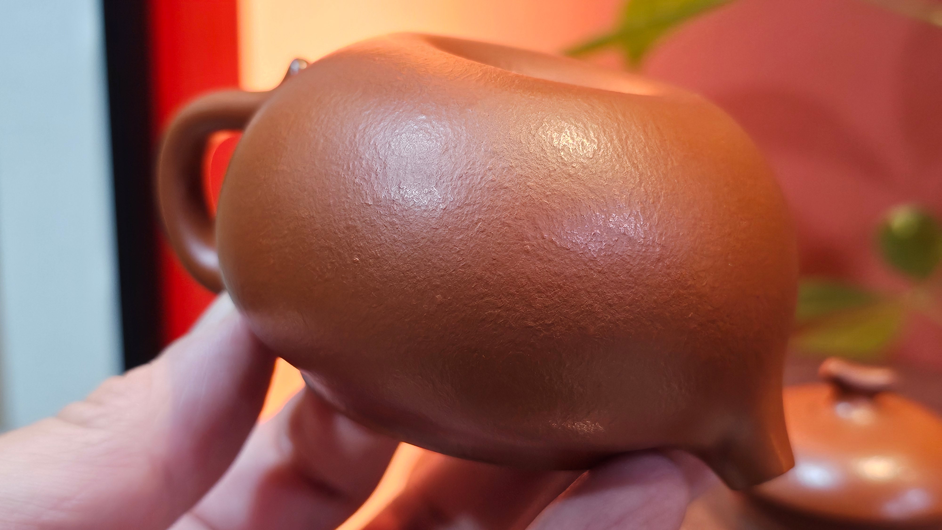 Qie Gua 茄瓜, 132.8ml, Xiao Mei Yao Zhu Ni 小煤窑朱泥,  by our Collaborative Craftsman Wang Hui 王慧, Poem Engraving by Craftsman 一德书 ~ Congratulations!to Mr D.D.! 2153hrs 27th August 2025! Jersey City, NJ!