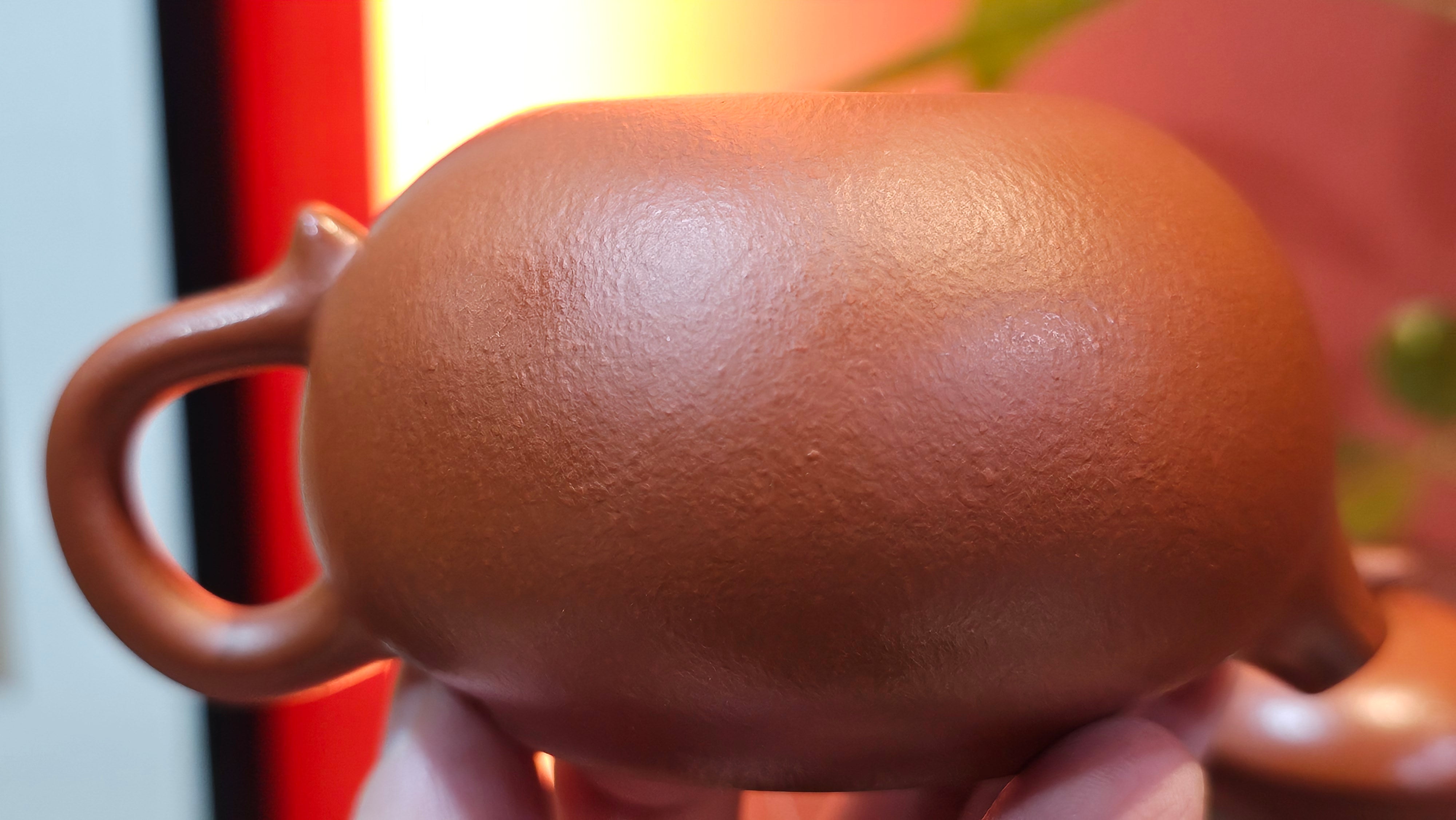 Qie Gua 茄瓜, 132.8ml, Xiao Mei Yao Zhu Ni 小煤窑朱泥,  by our Collaborative Craftsman Wang Hui 王慧, Poem Engraving by Craftsman 一德书 ~ Congratulations!to Mr D.D.! 2153hrs 27th August 2025! Jersey City, NJ!