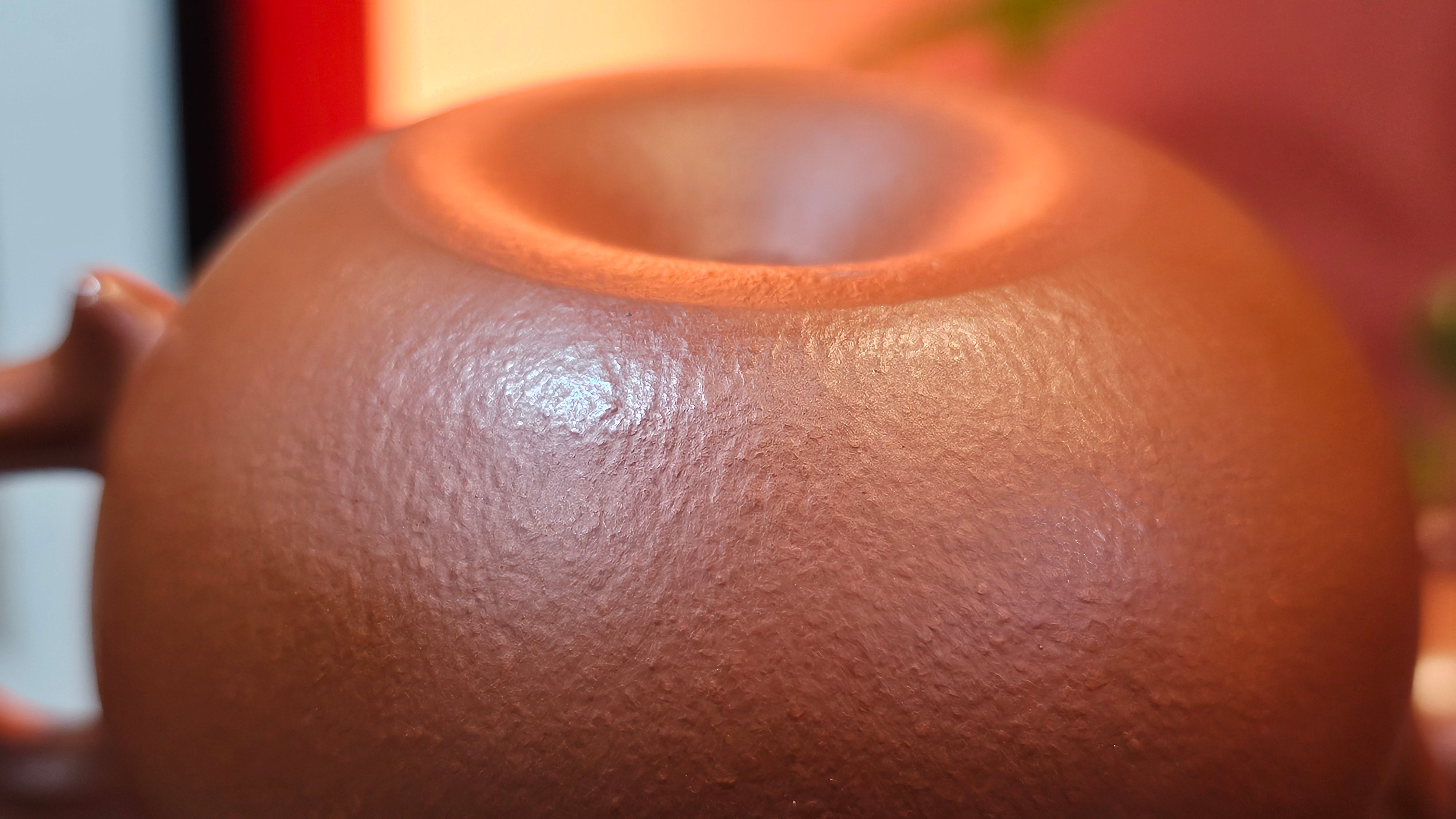 Qie Gua 茄瓜, 132.8ml, Xiao Mei Yao Zhu Ni 小煤窑朱泥,  by our Collaborative Craftsman Wang Hui 王慧, Poem Engraving by Craftsman 一德书 ~ Congratulations!to Mr D.D.! 2153hrs 27th August 2025! Jersey City, NJ!