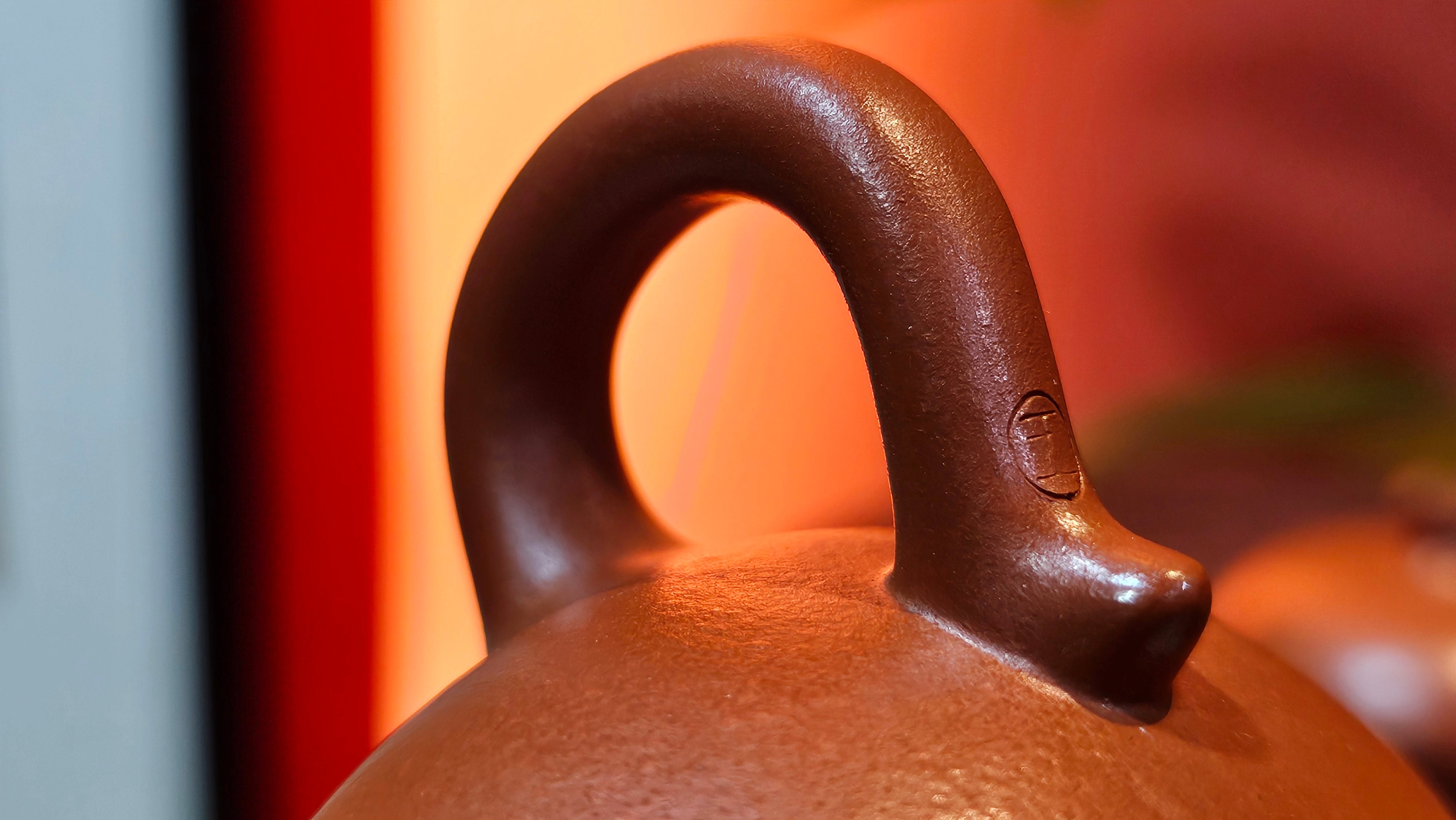 Qie Gua 茄瓜, 132.8ml, Xiao Mei Yao Zhu Ni 小煤窑朱泥,  by our Collaborative Craftsman Wang Hui 王慧, Poem Engraving by Craftsman 一德书 ~ Congratulations!to Mr D.D.! 2153hrs 27th August 2025! Jersey City, NJ!